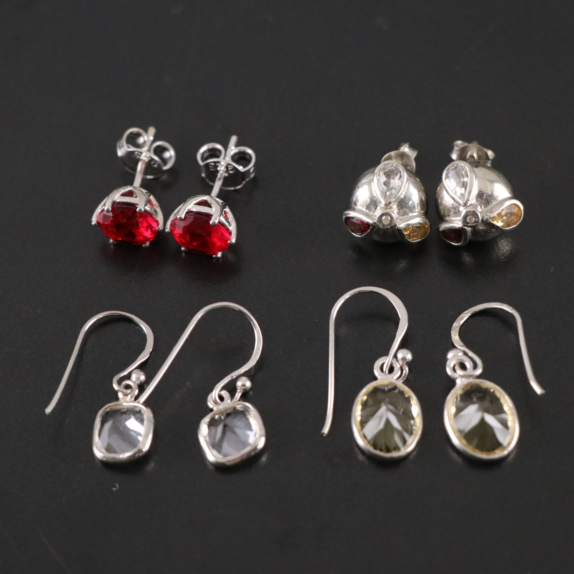 14 Assorted Sterling Silver Rings, Necklaces and Earrings