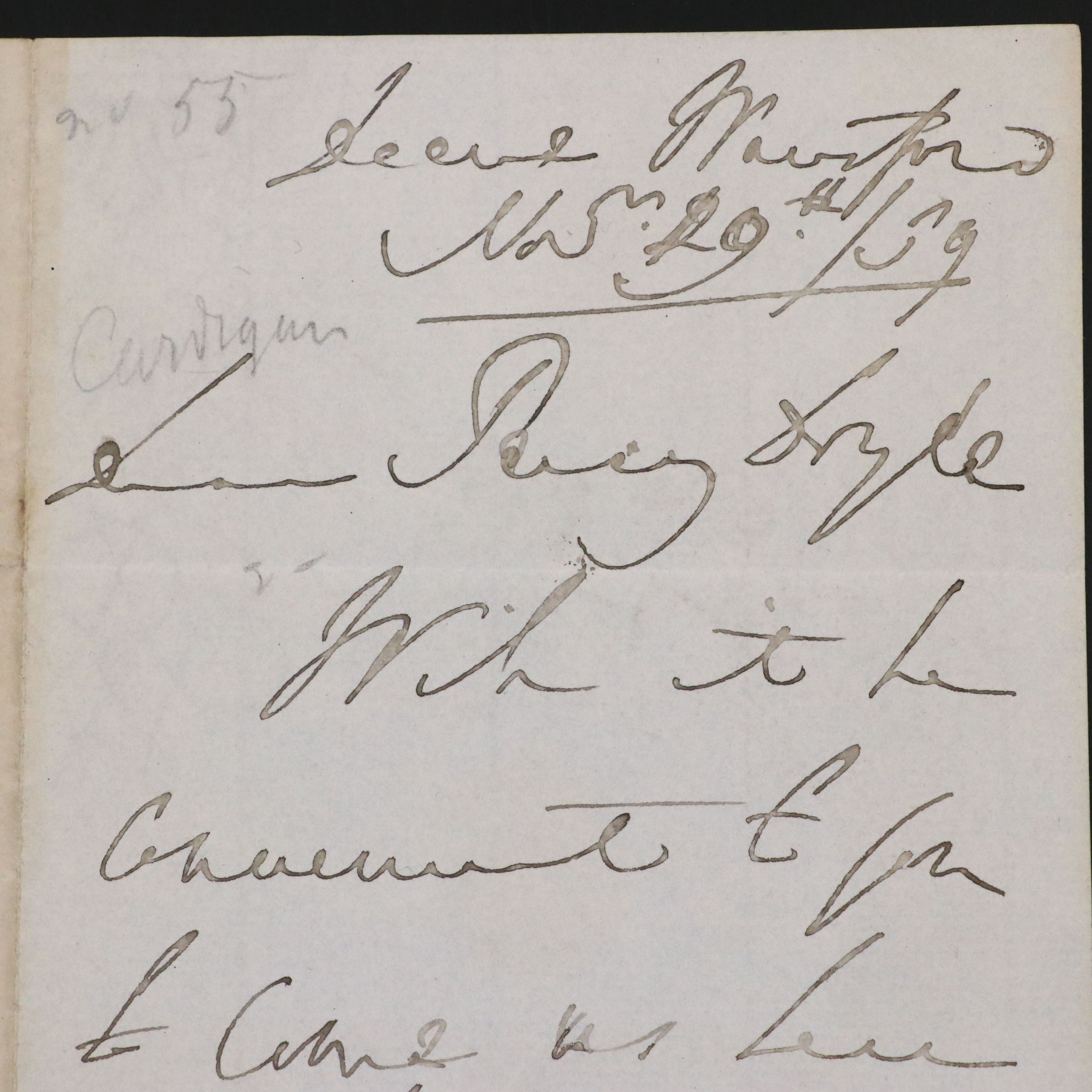 James Brudenell, 7th Earl of Cardigan Signed Note, 19th Century