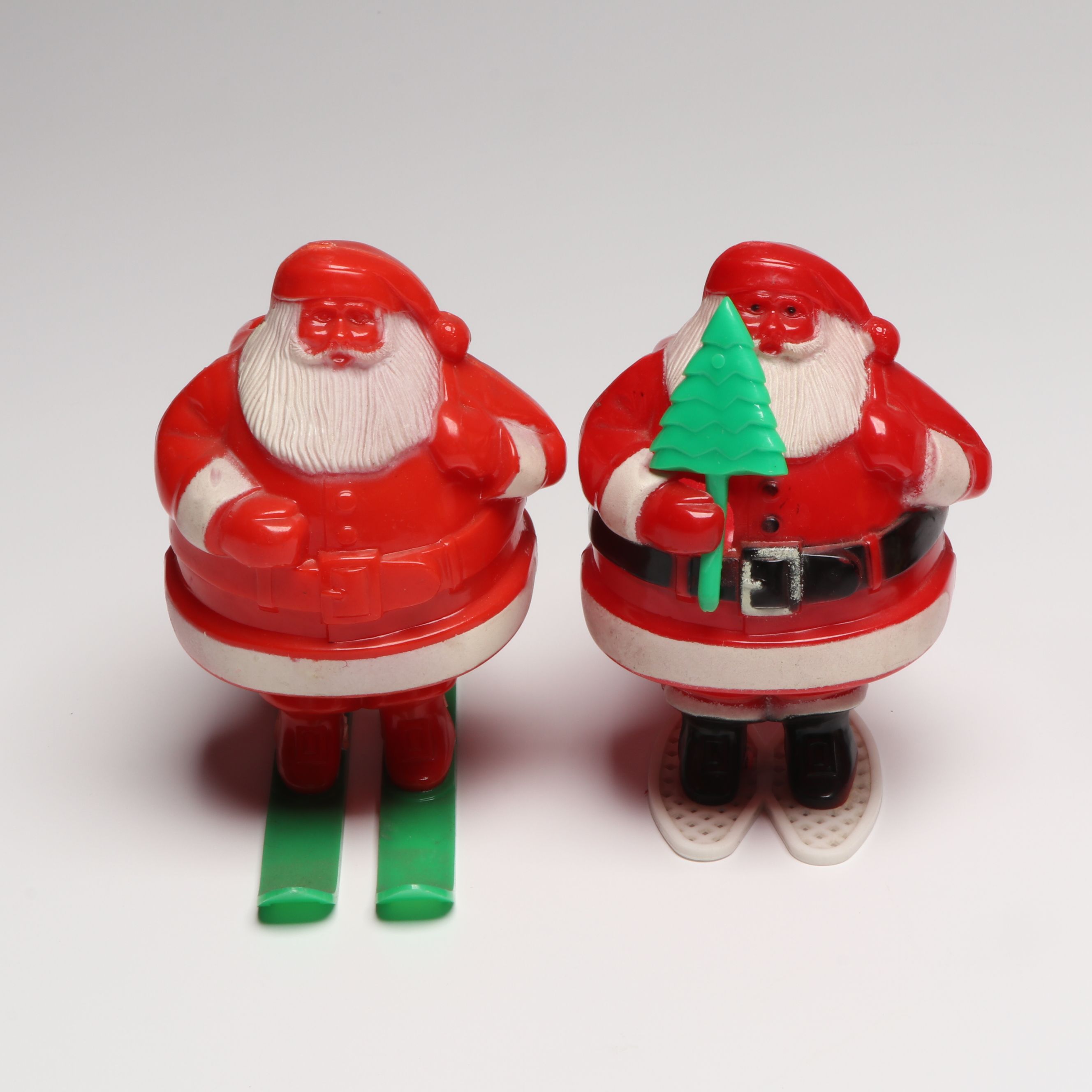 Santa Claus Figure Piggy Bank and Other Christmas Decorations