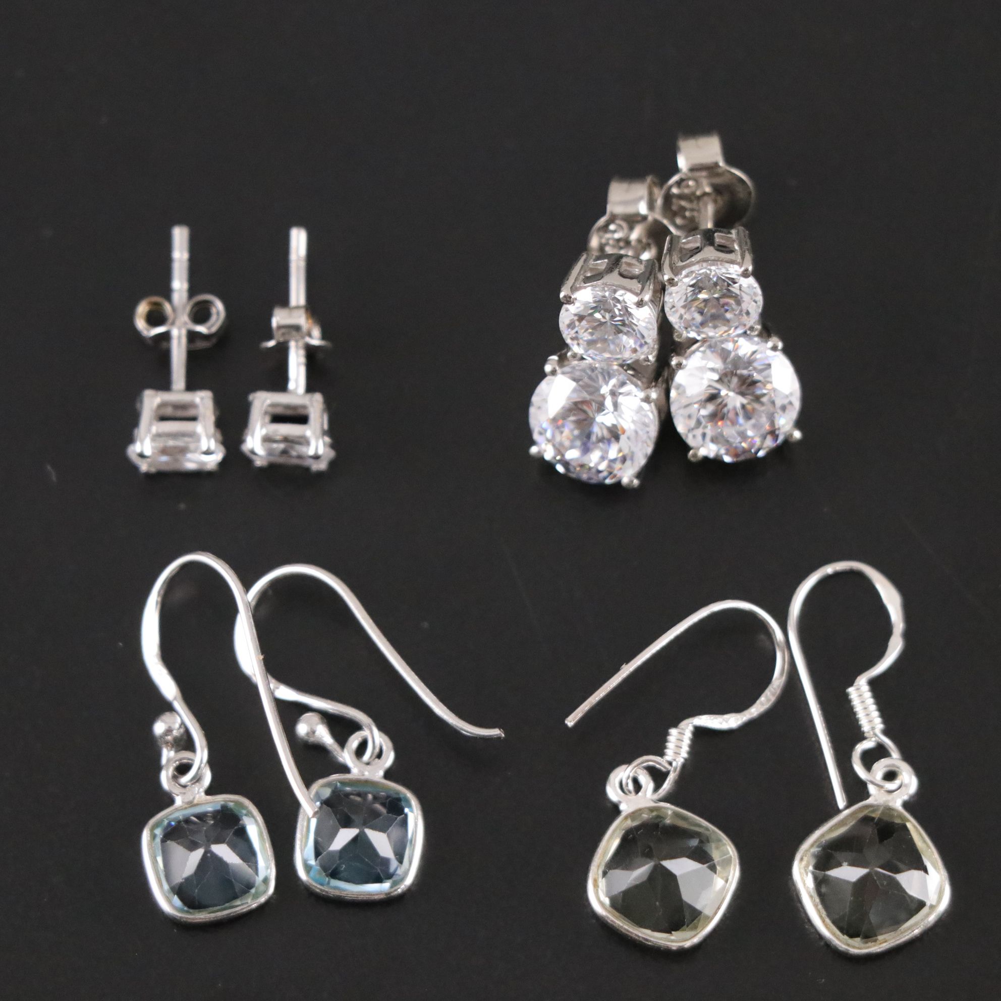 14 Assorted Sterling Silver Rings, Necklaces and Earrings