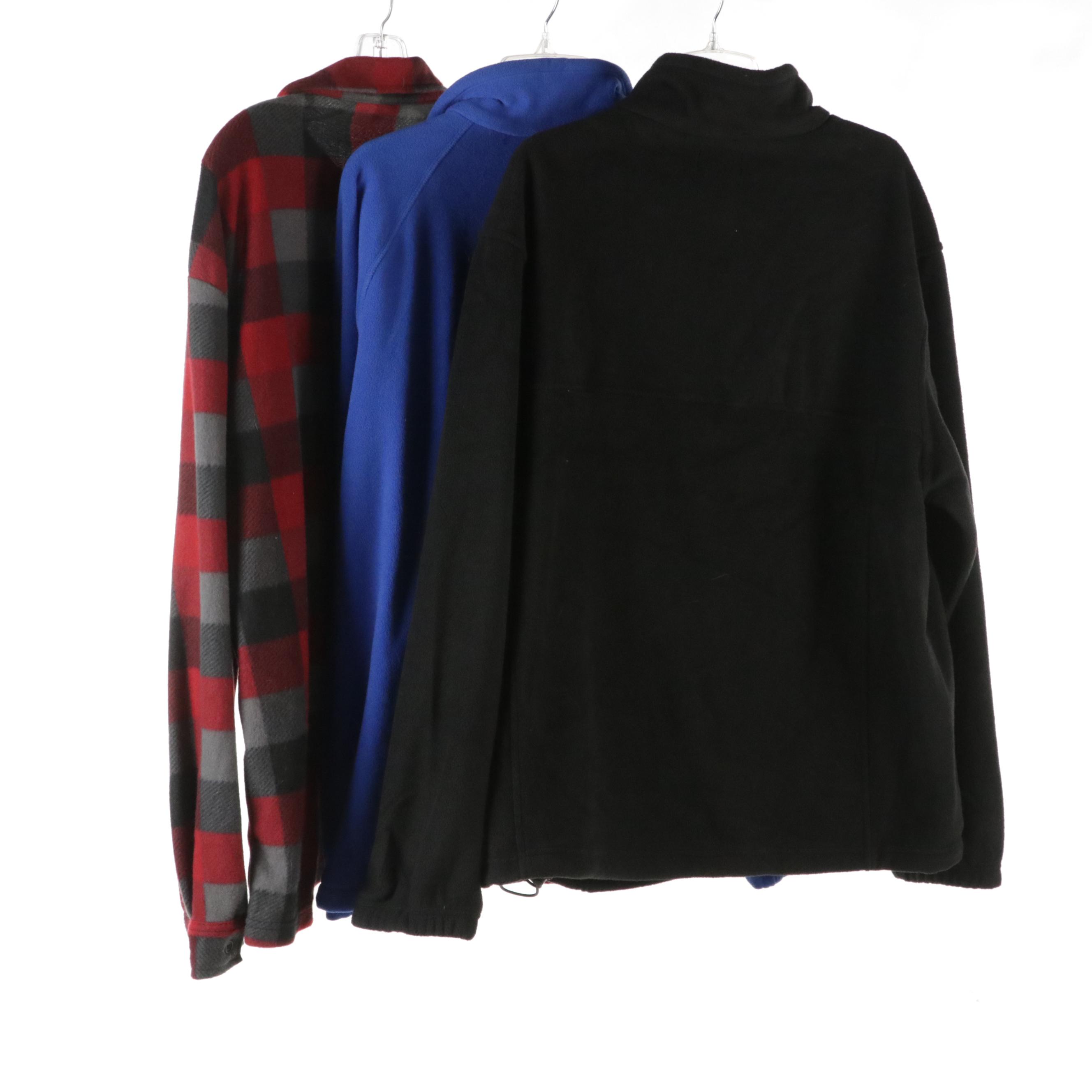 Men's Open Trails Plaid Flannel w/ Columbia and Gravel Gear Zipper-Front Jacket