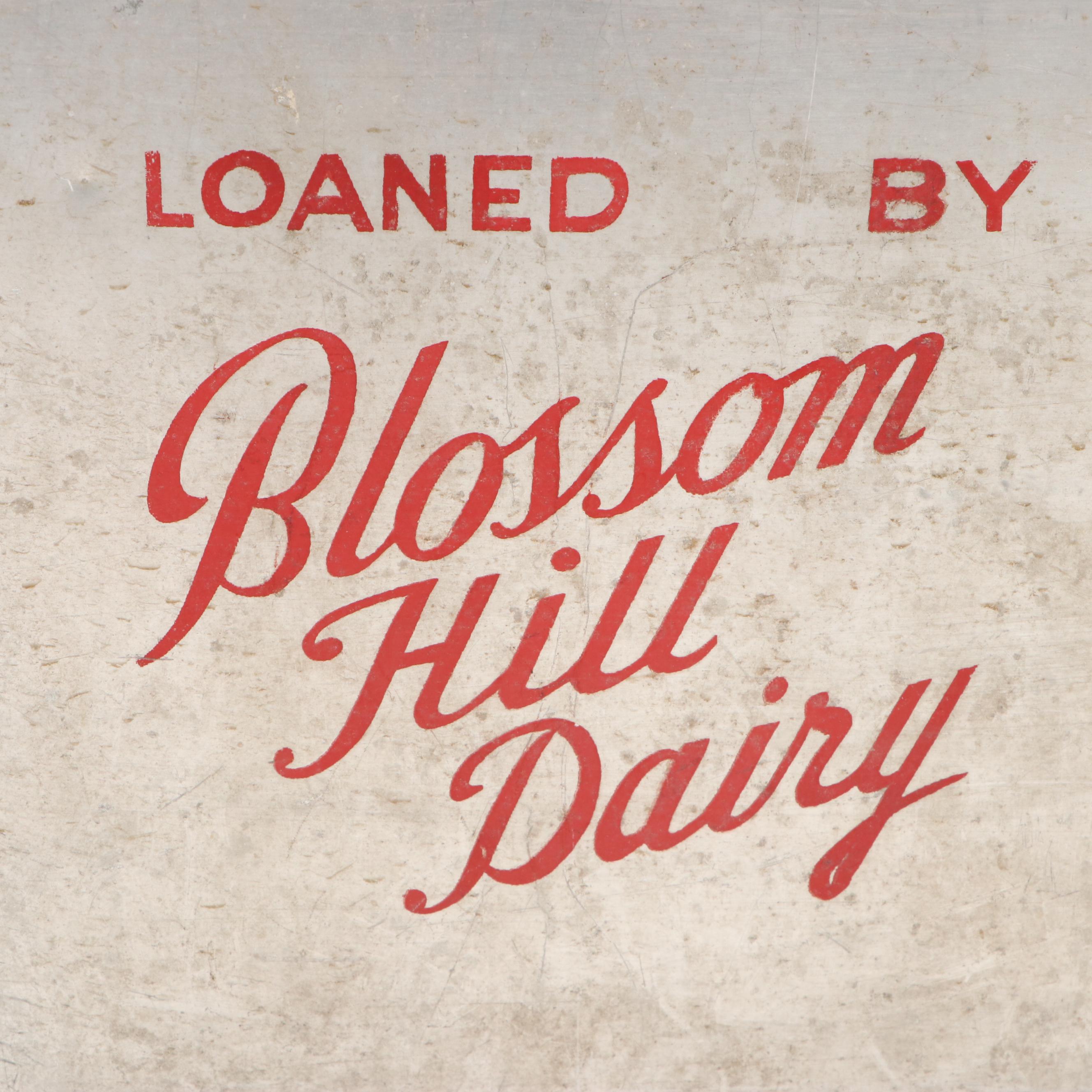 Blossom Hill Dairy Metal Milk Box, Mid-20th Century