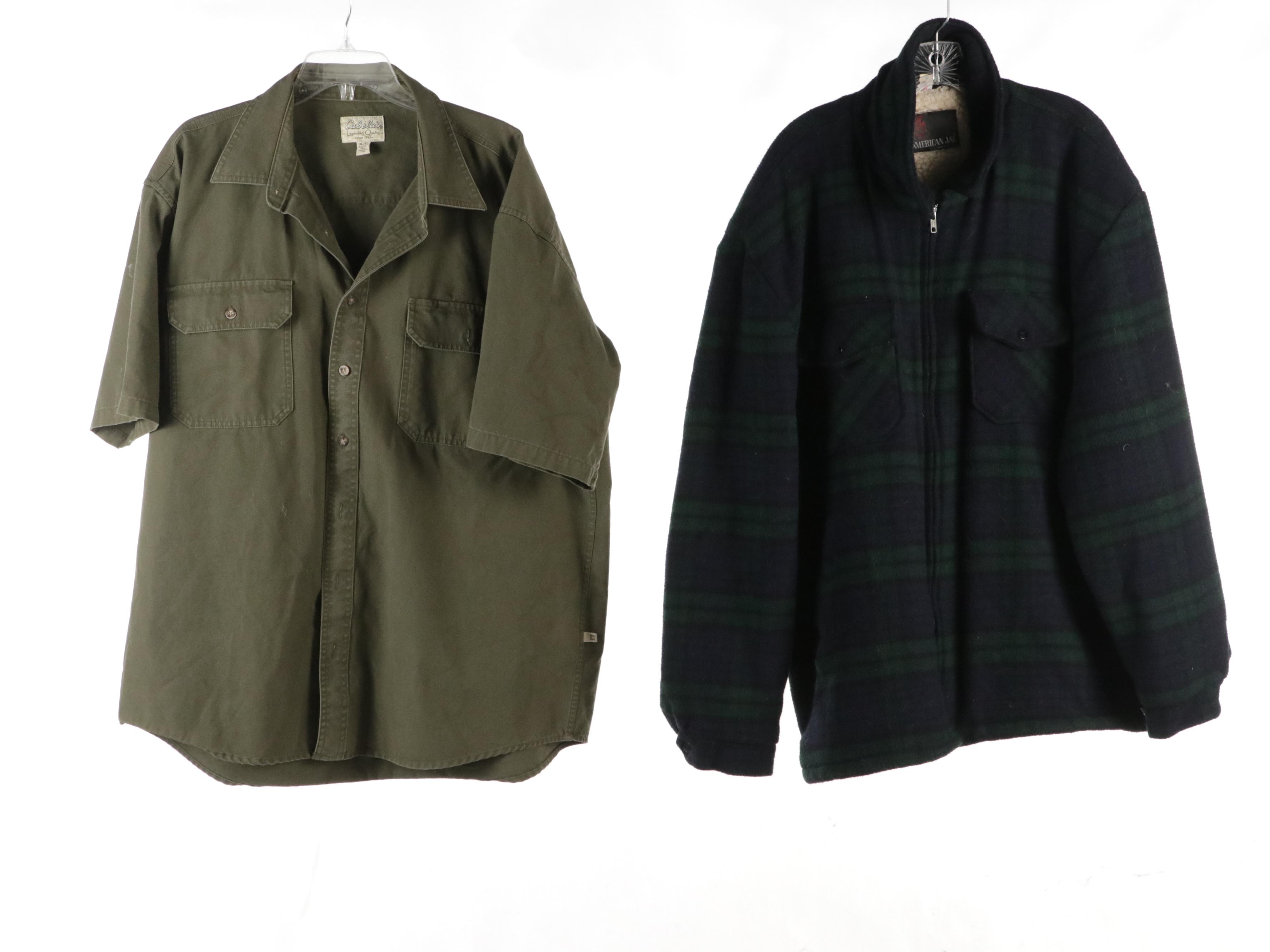 Men's Cabela's Canvas Short Sleeve Button Up, American Jac Plaid Jacket, More