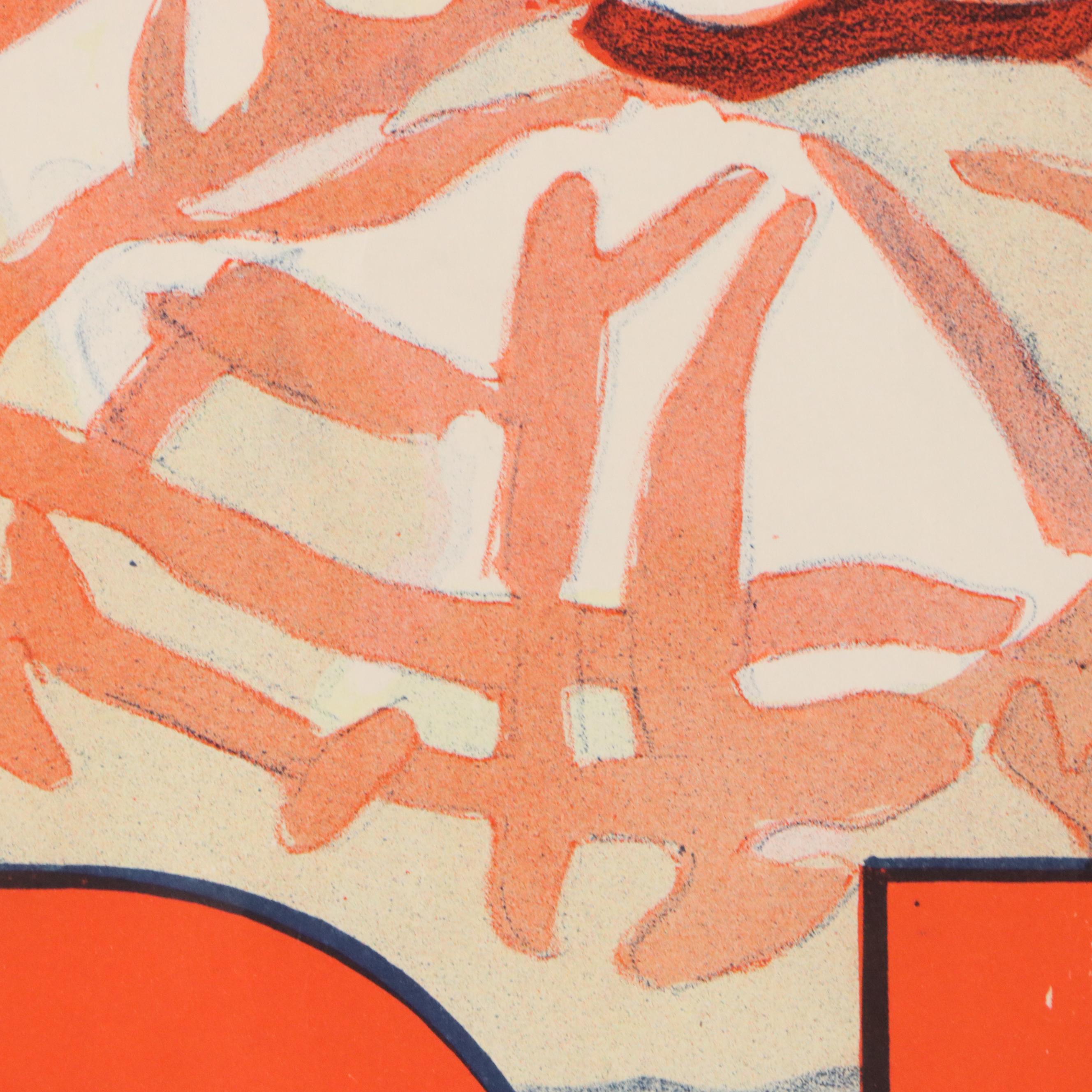 Partial Color Lithograph "Dick Whittington," 20th Century