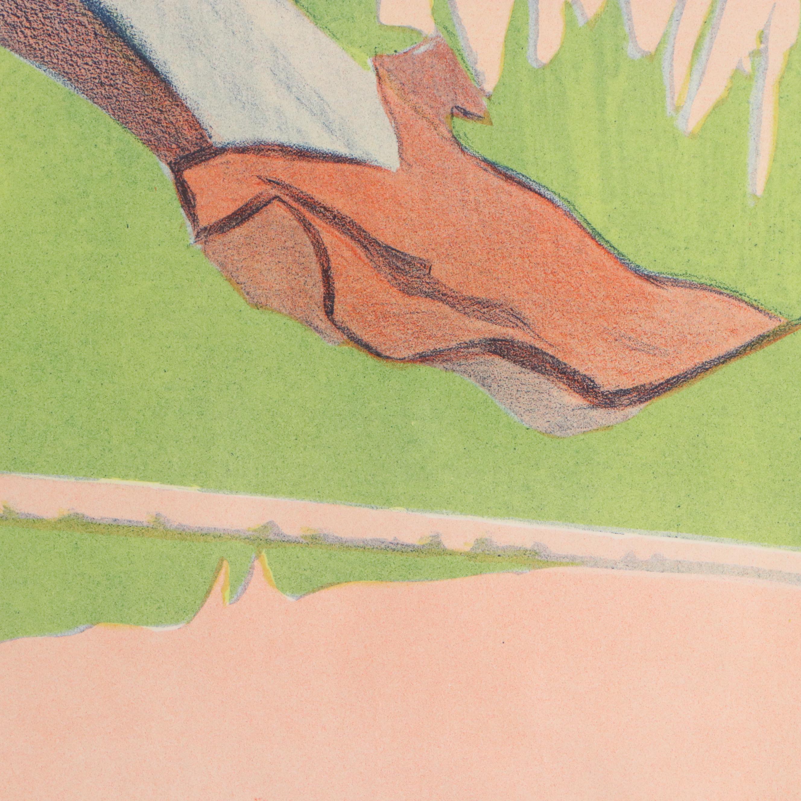 Partial Color Lithograph "Dick Whittington," 20th Century