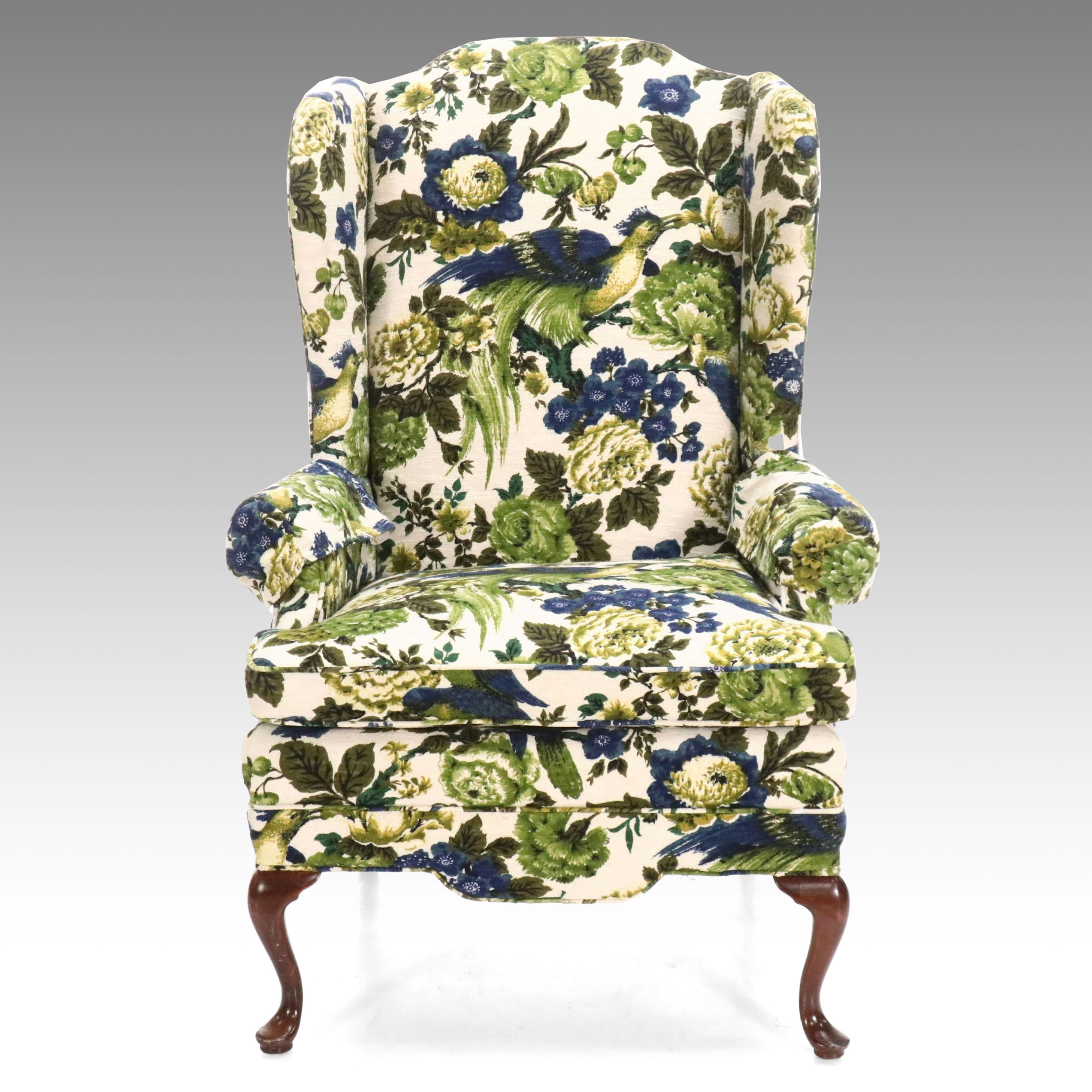 Bracewell Furniture Co. Upholstered Queen Anne Style Wingback Chair