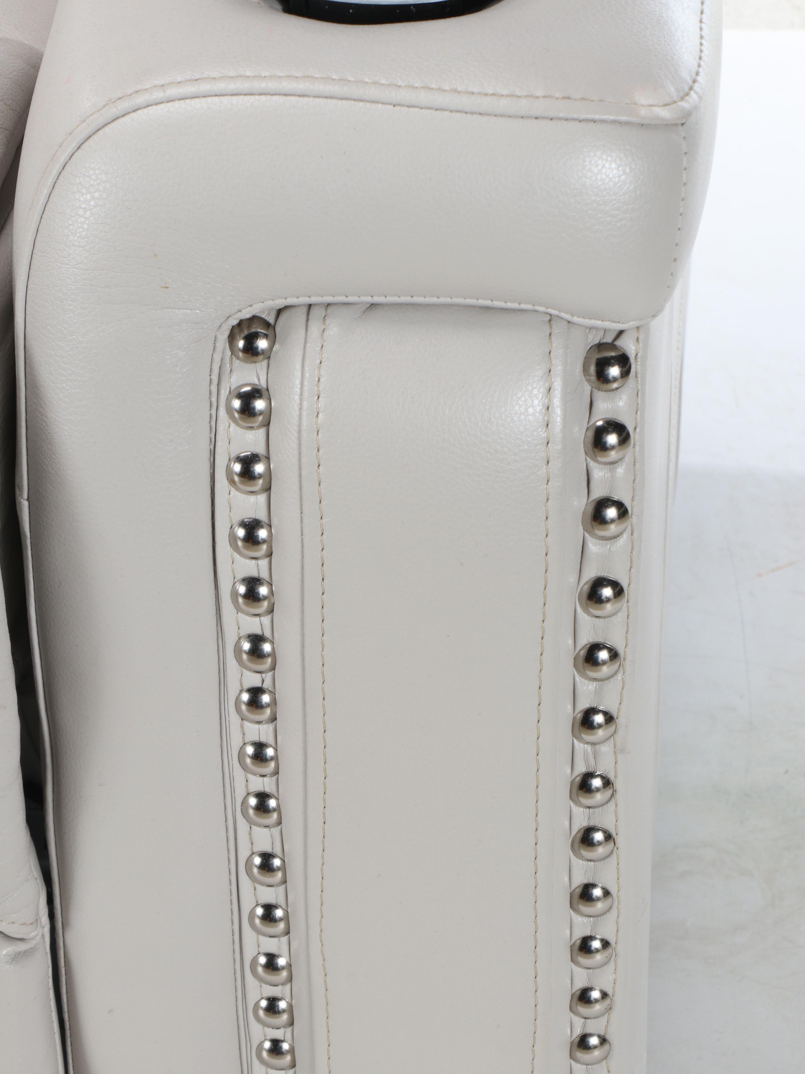 Contemporary Leather Upholstered Electric Recliner