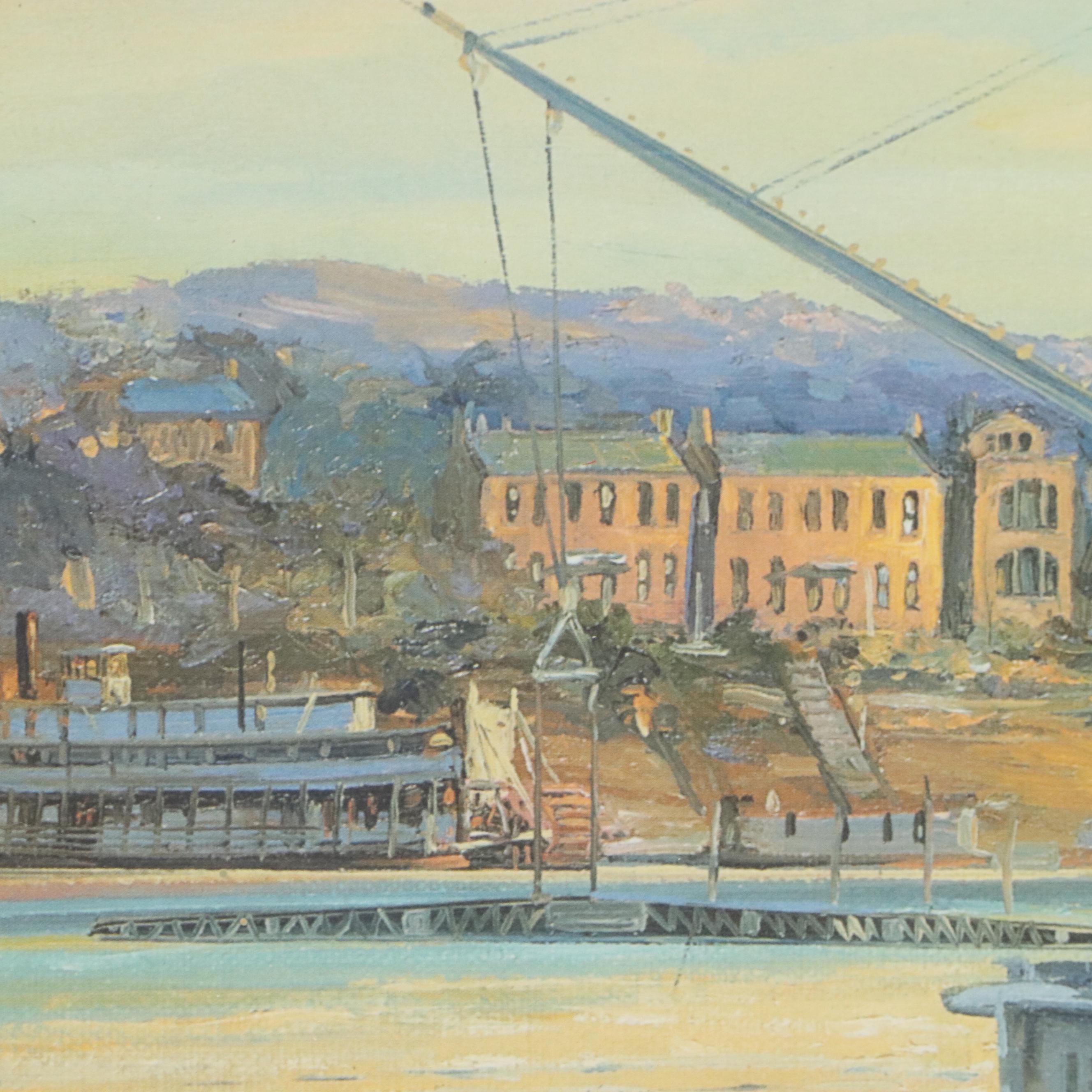 Michael Blaser Offset Lithograph "Heading For Coney"