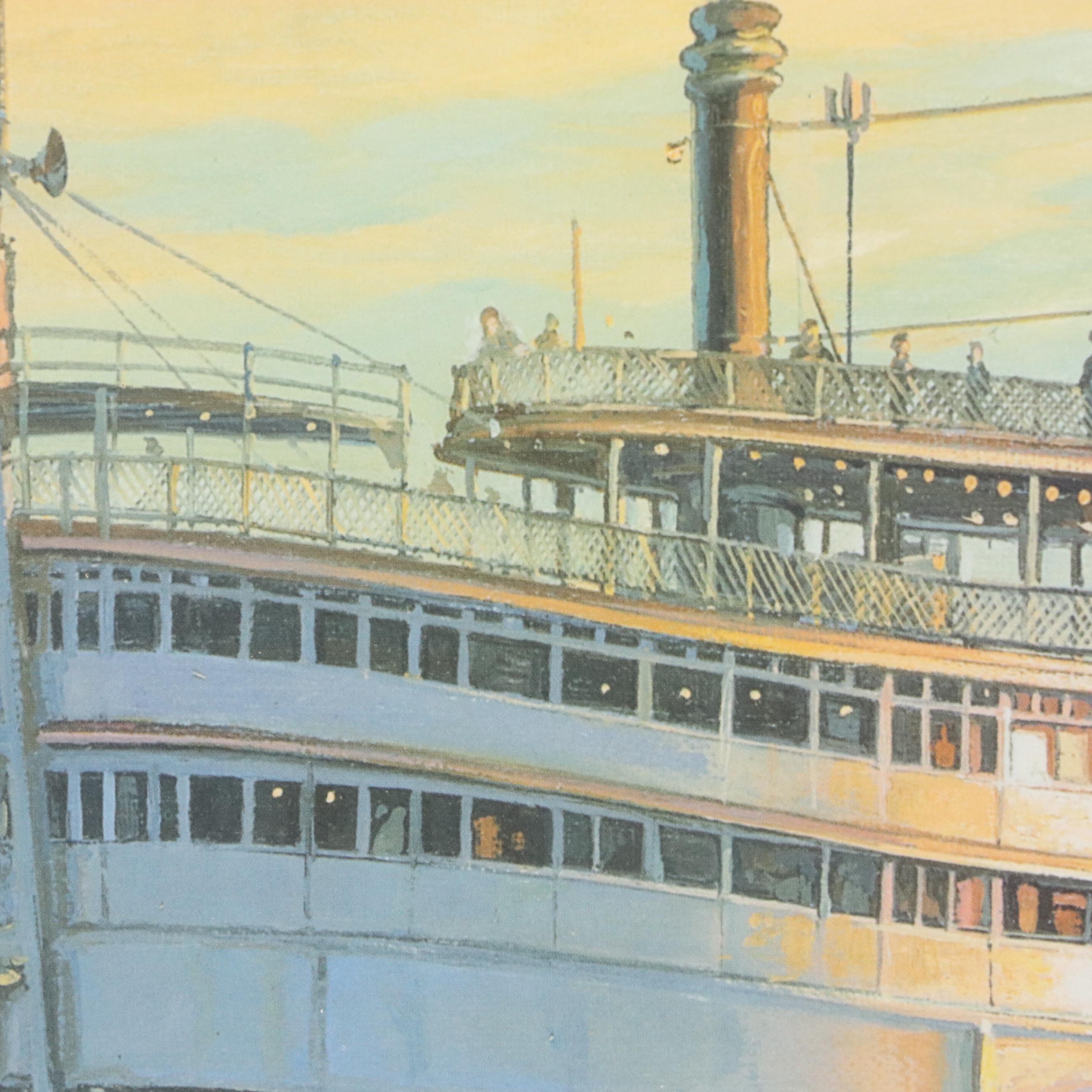 Michael Blaser Offset Lithograph "Heading For Coney"