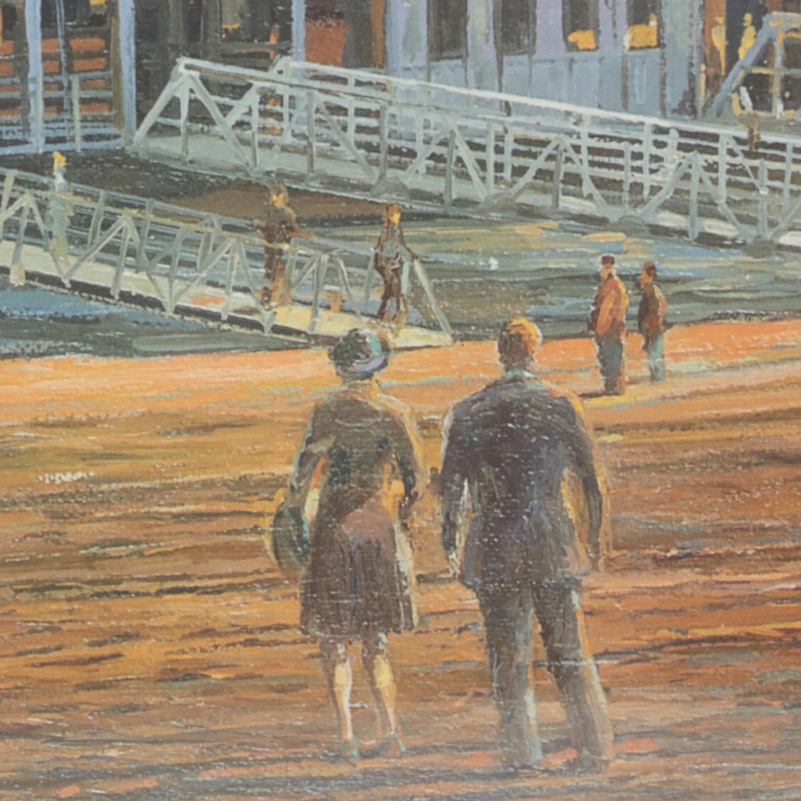 Michael Blaser Offset Lithograph "Heading For Coney"