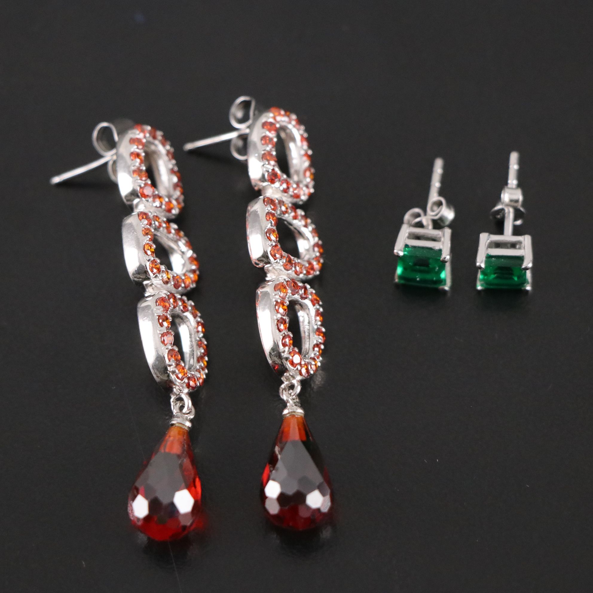 14 Assorted Sterling Silver Rings, Necklaces and Earrings