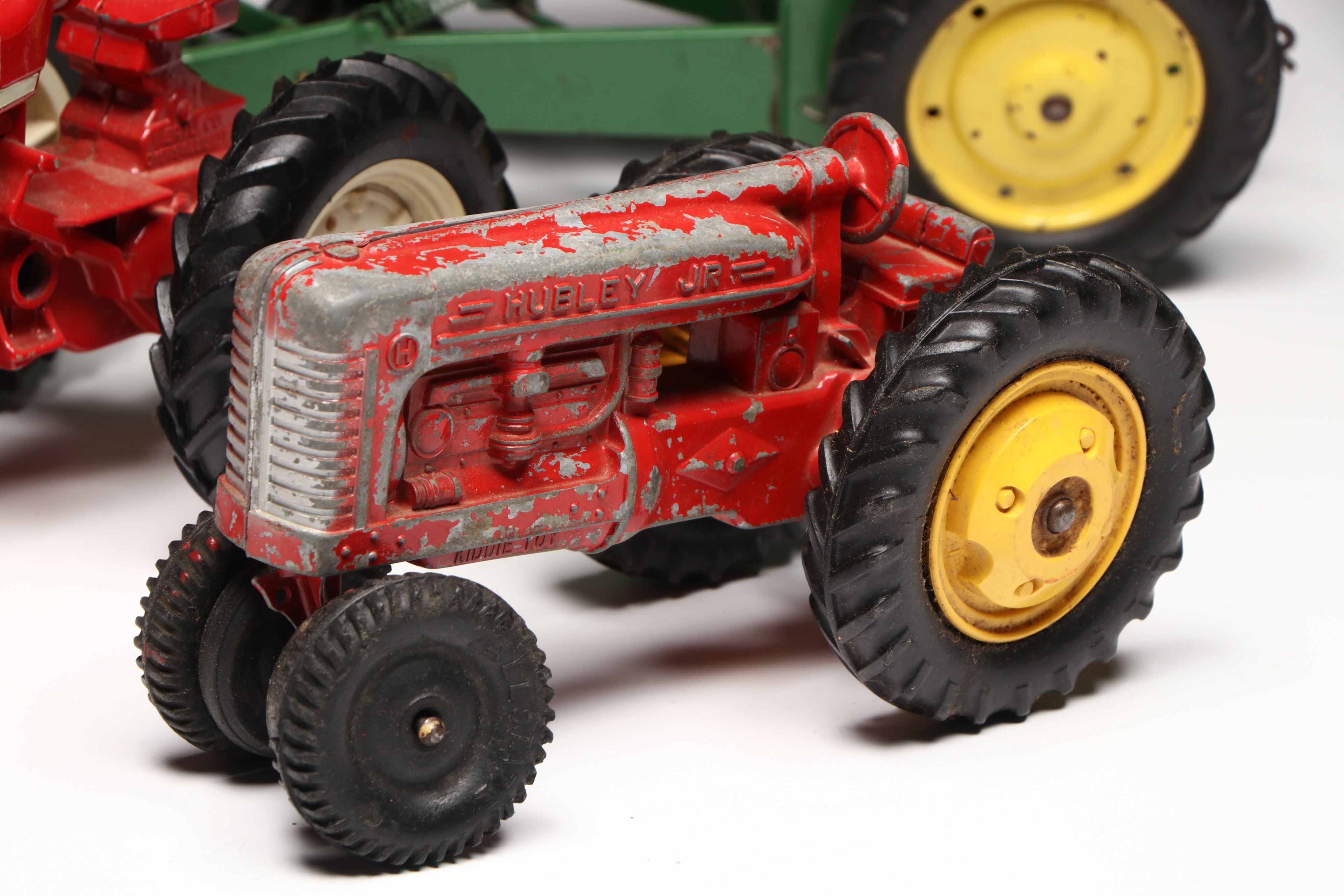 John Deere, Caterpillar, and More Pressed Steel Vintage Farm Vehicle Toys