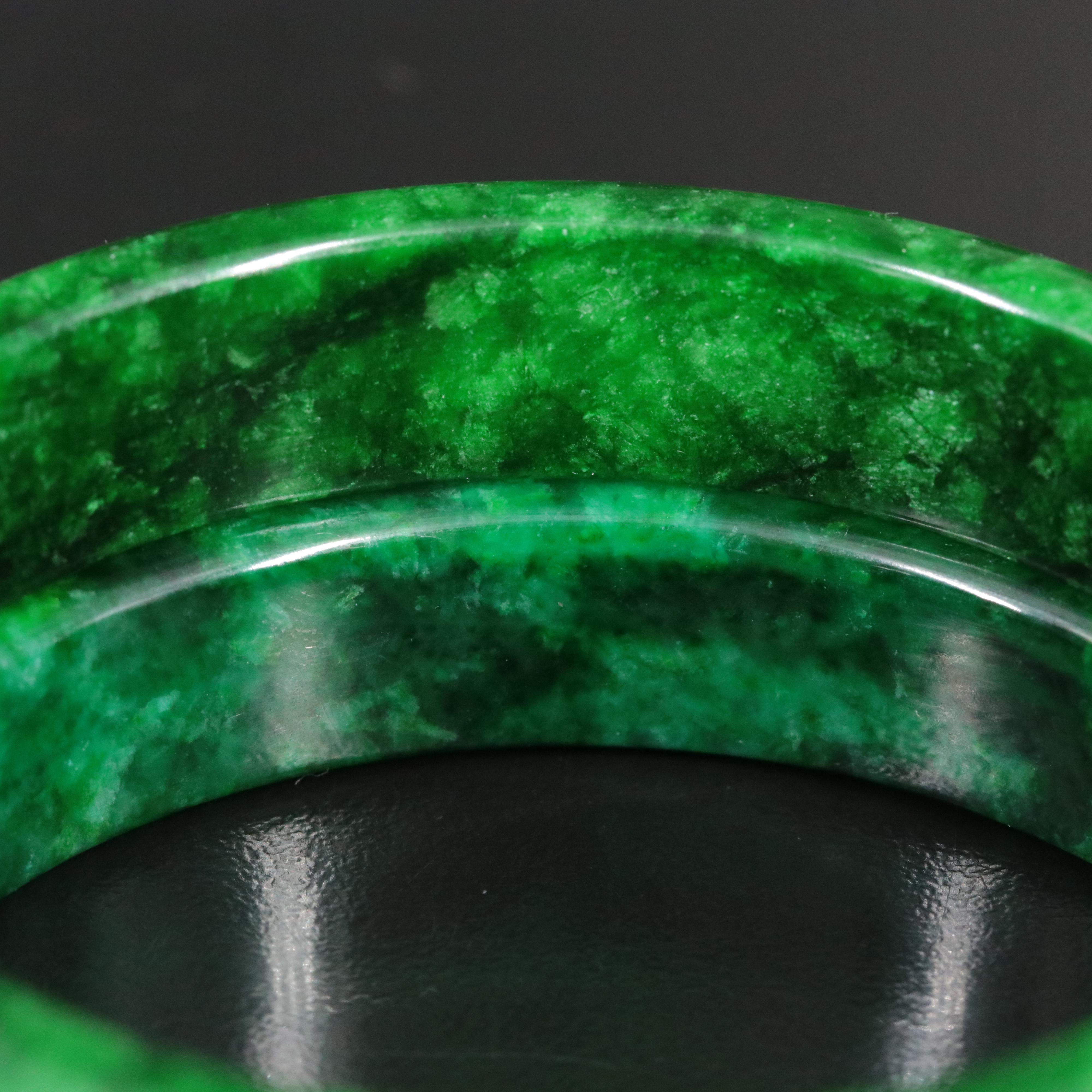 Jadeite Hololith Bangles