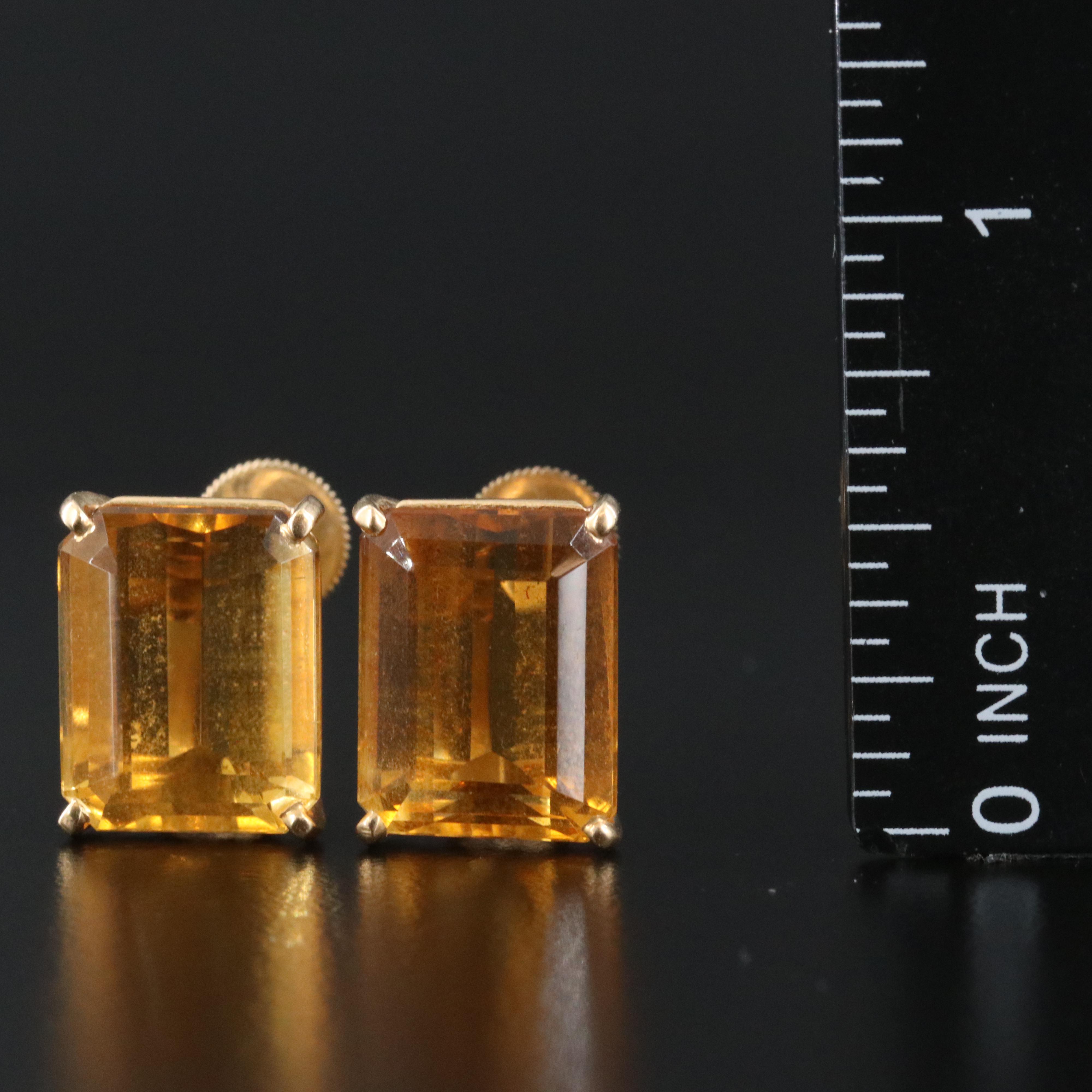 18K 17.40 CTW Citrine Earrings
