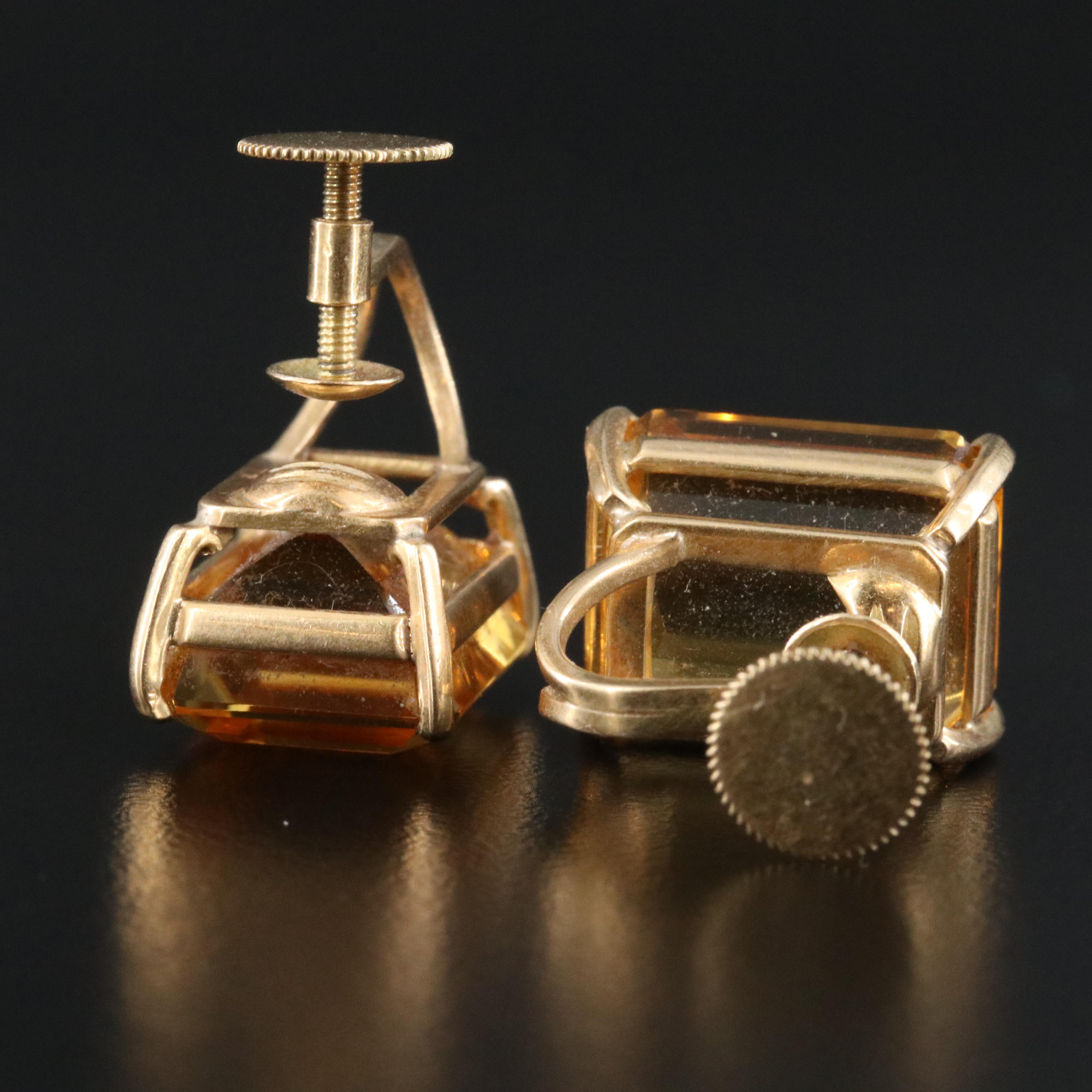 18K 17.40 CTW Citrine Earrings