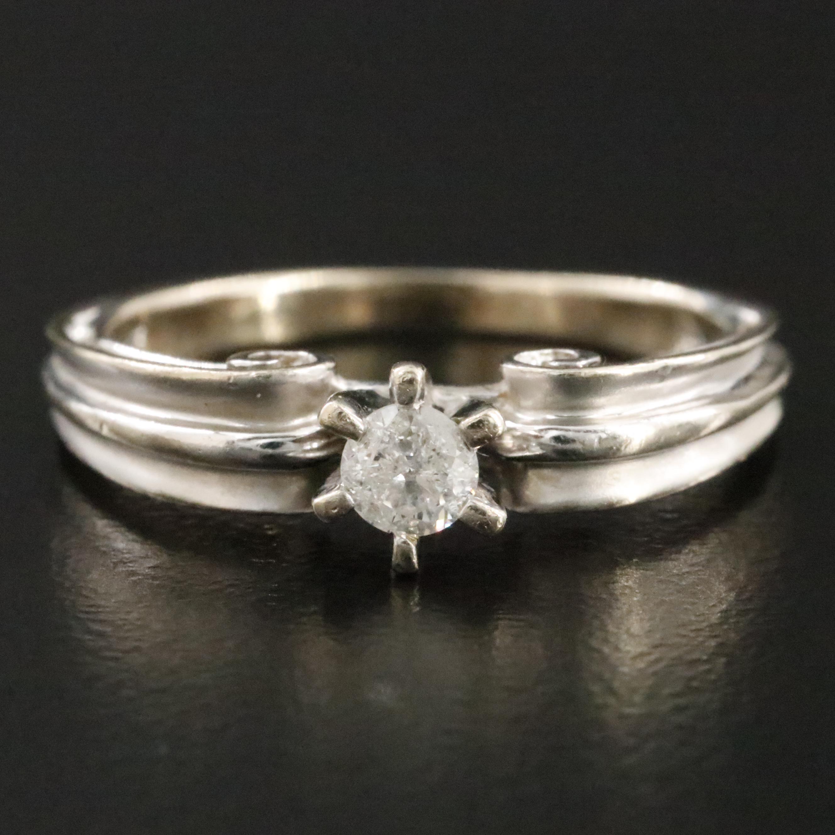 10K 0.15 CT Diamond Ring
