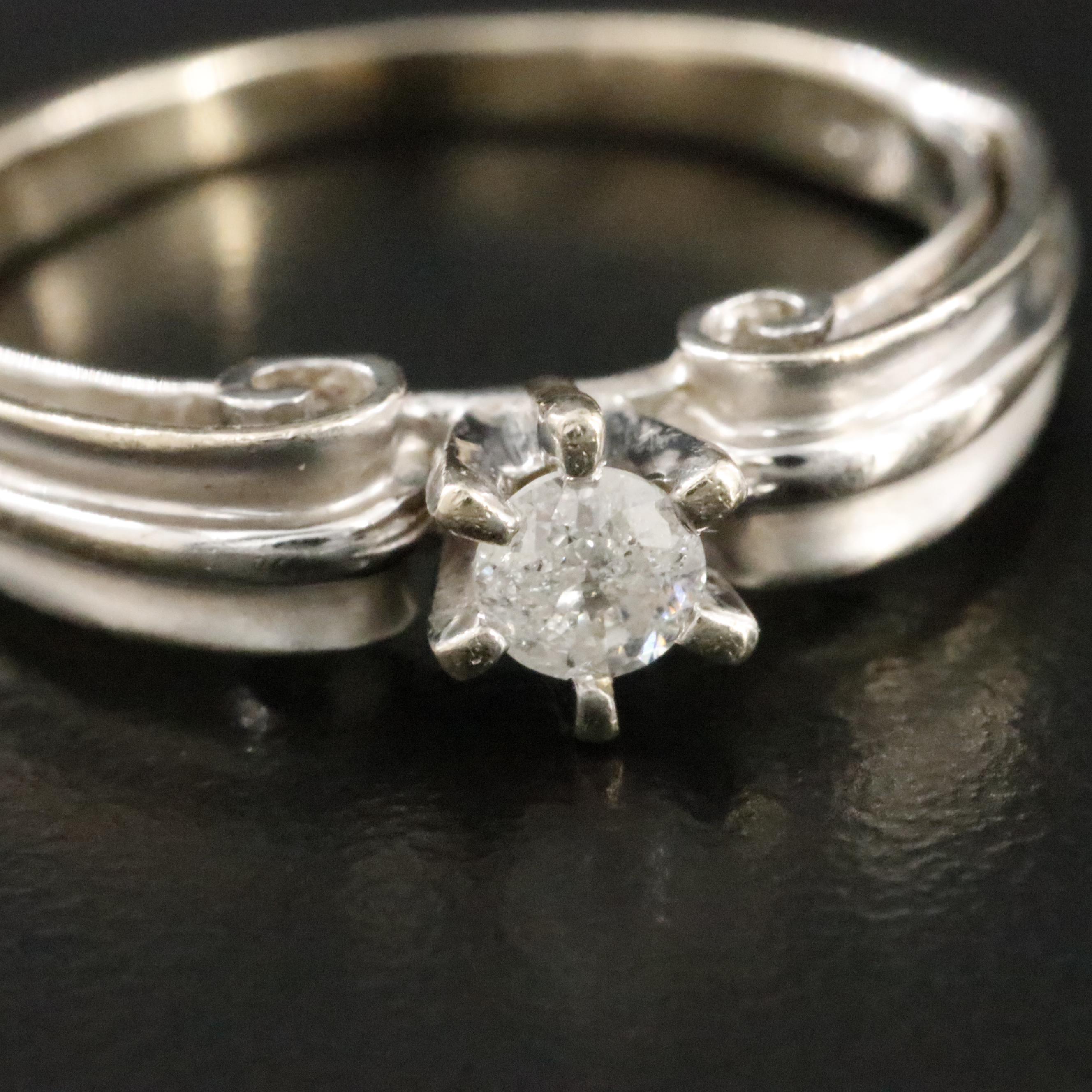 10K 0.15 CT Diamond Ring