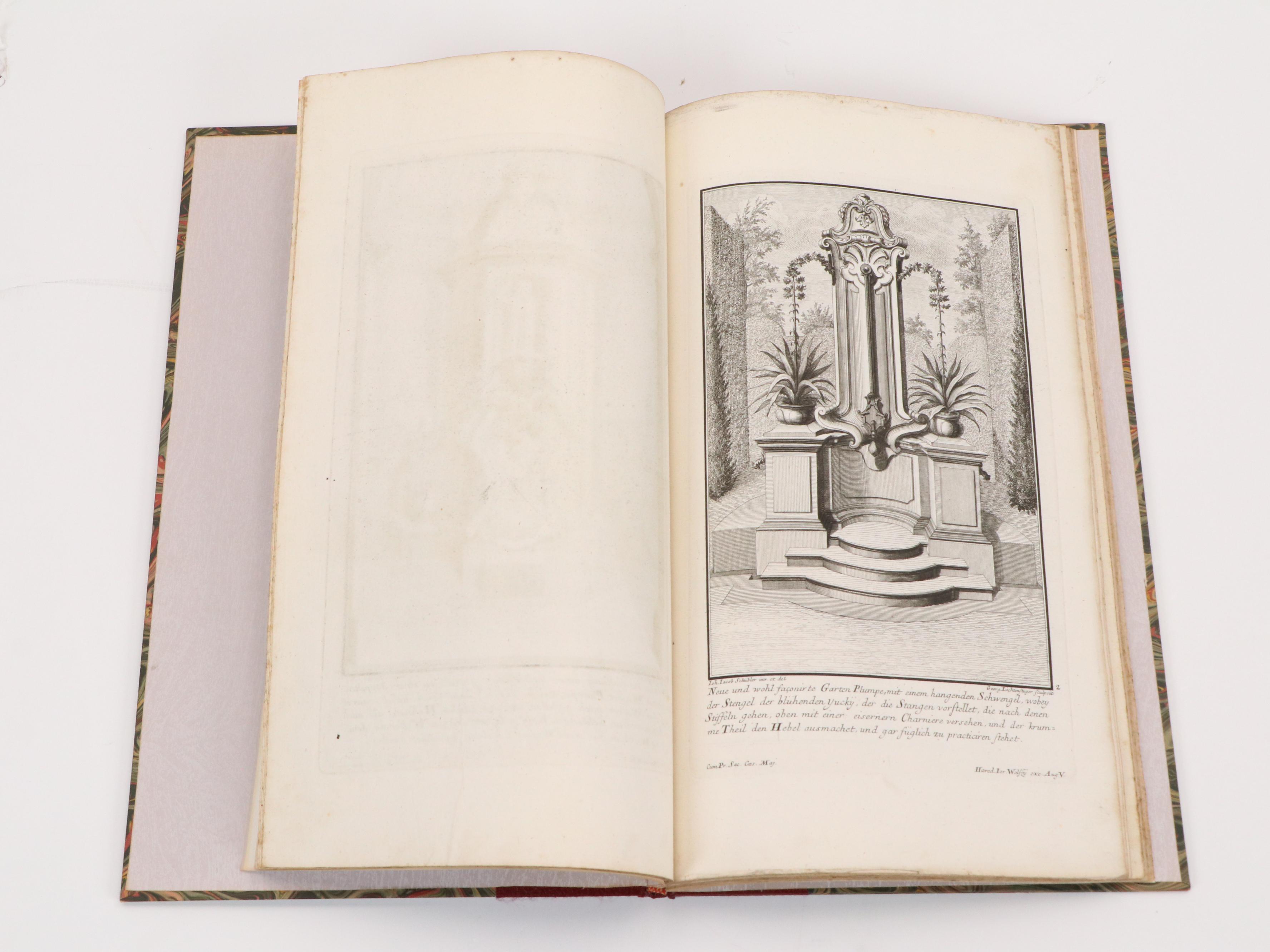 "Various Organs, Fountains, Ironwork, Cartouches..." Book of Engravings