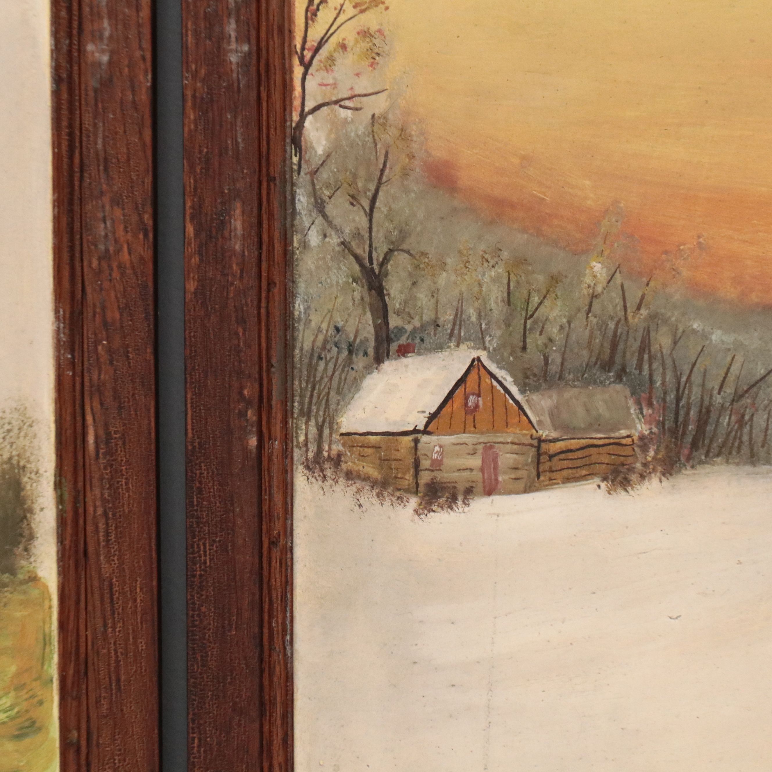 American Late Victorian Hand-Painted Ball and Stick Wooden Screen