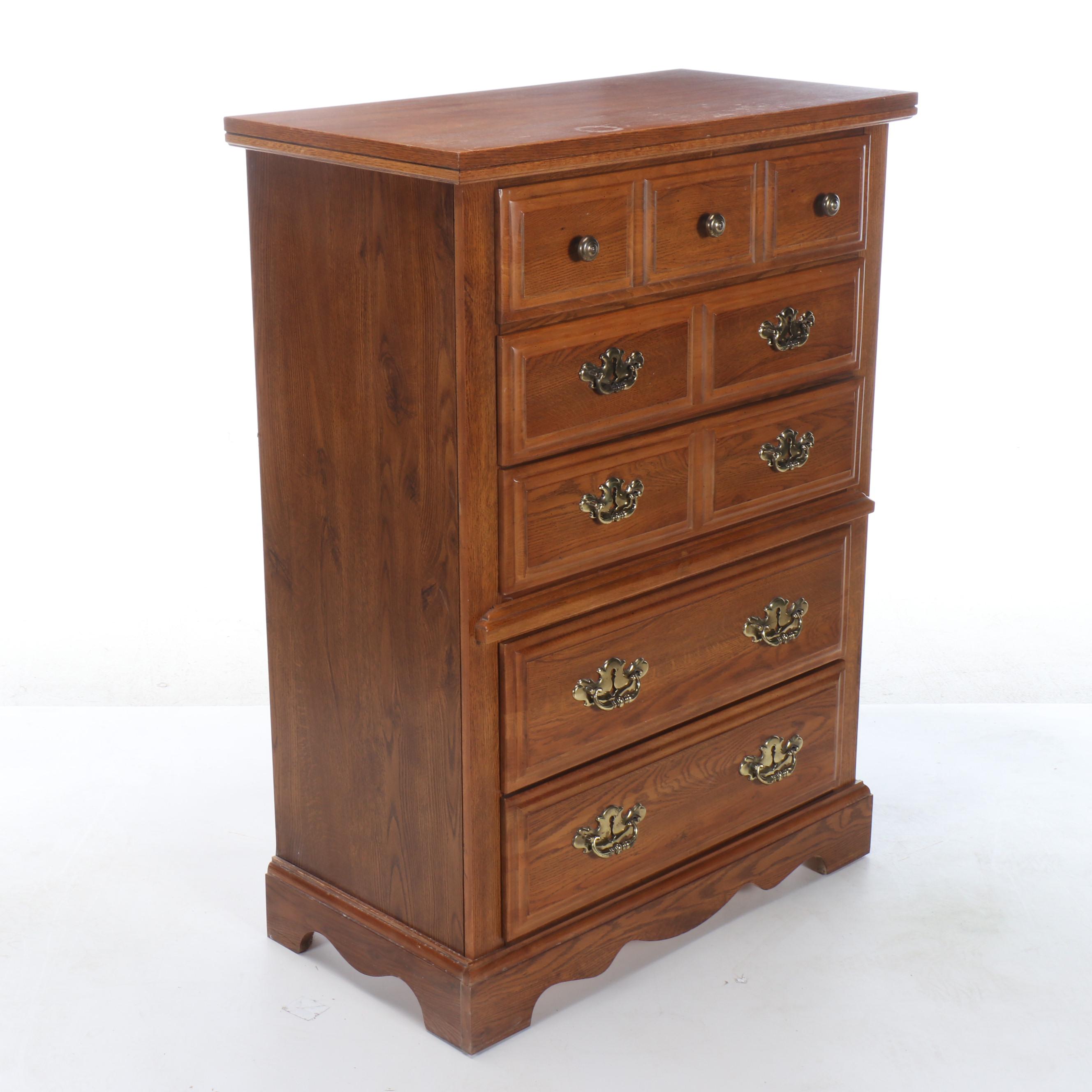 Broyhill Colonial Style Oak Chest of Drawers