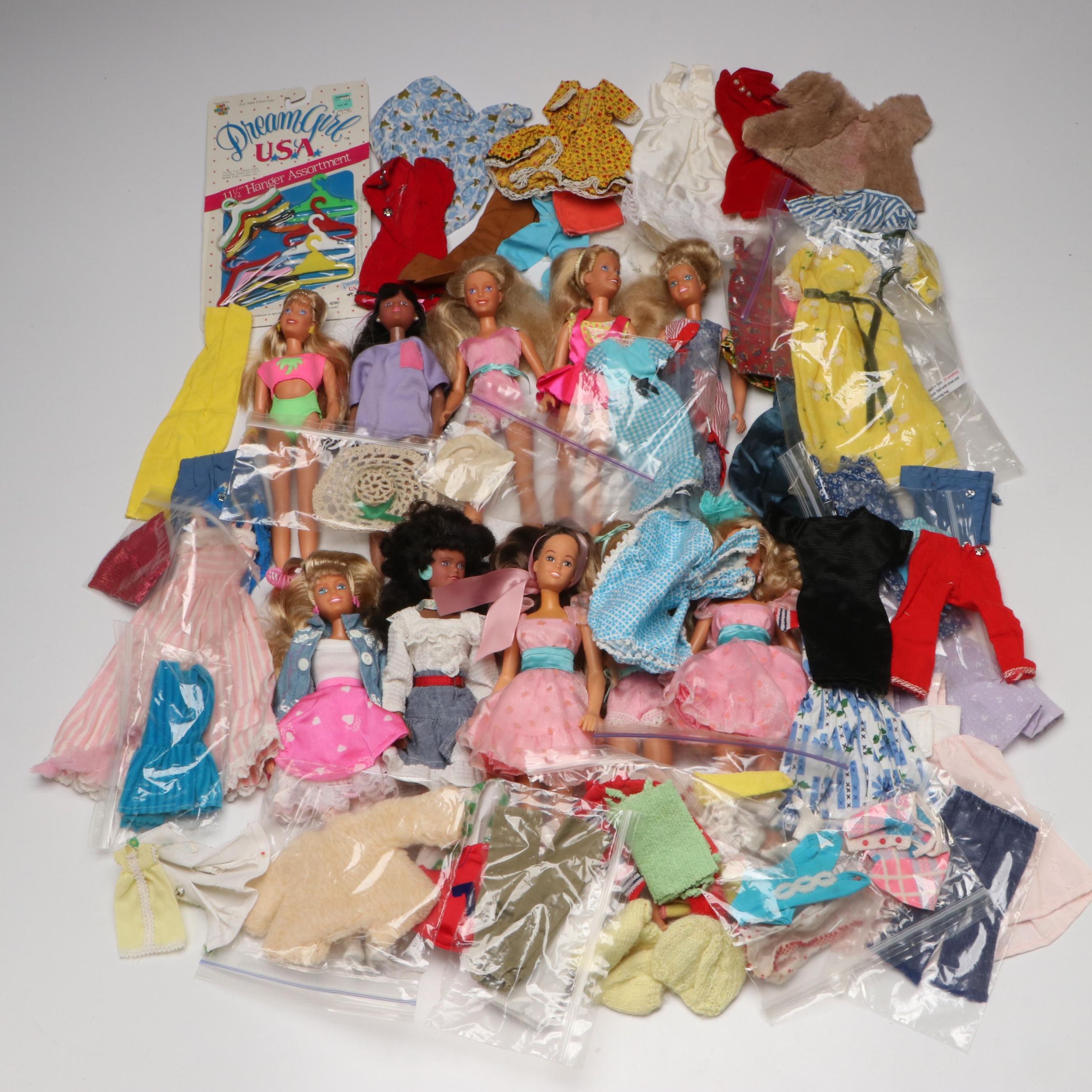 Hasbro "Maxie" and "Kristen" Dolls with Dresses and More Doll Accessories