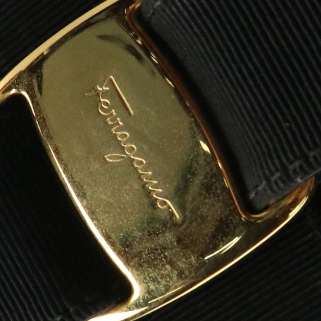 Salvatore Ferragamo Vara Ribbon Box Crossbody Bag in Black Leather