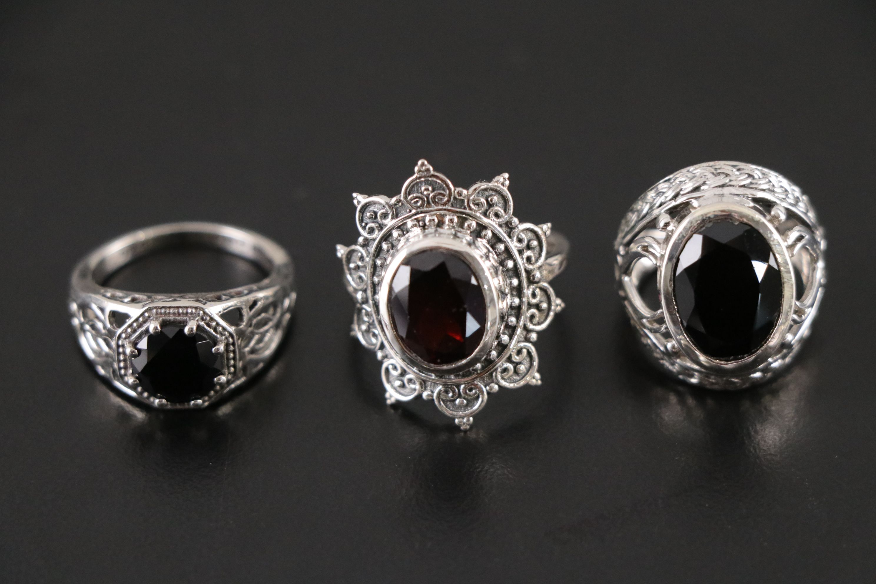 14 Assorted Sterling Silver Rings, Necklaces, Earrings and Pendants