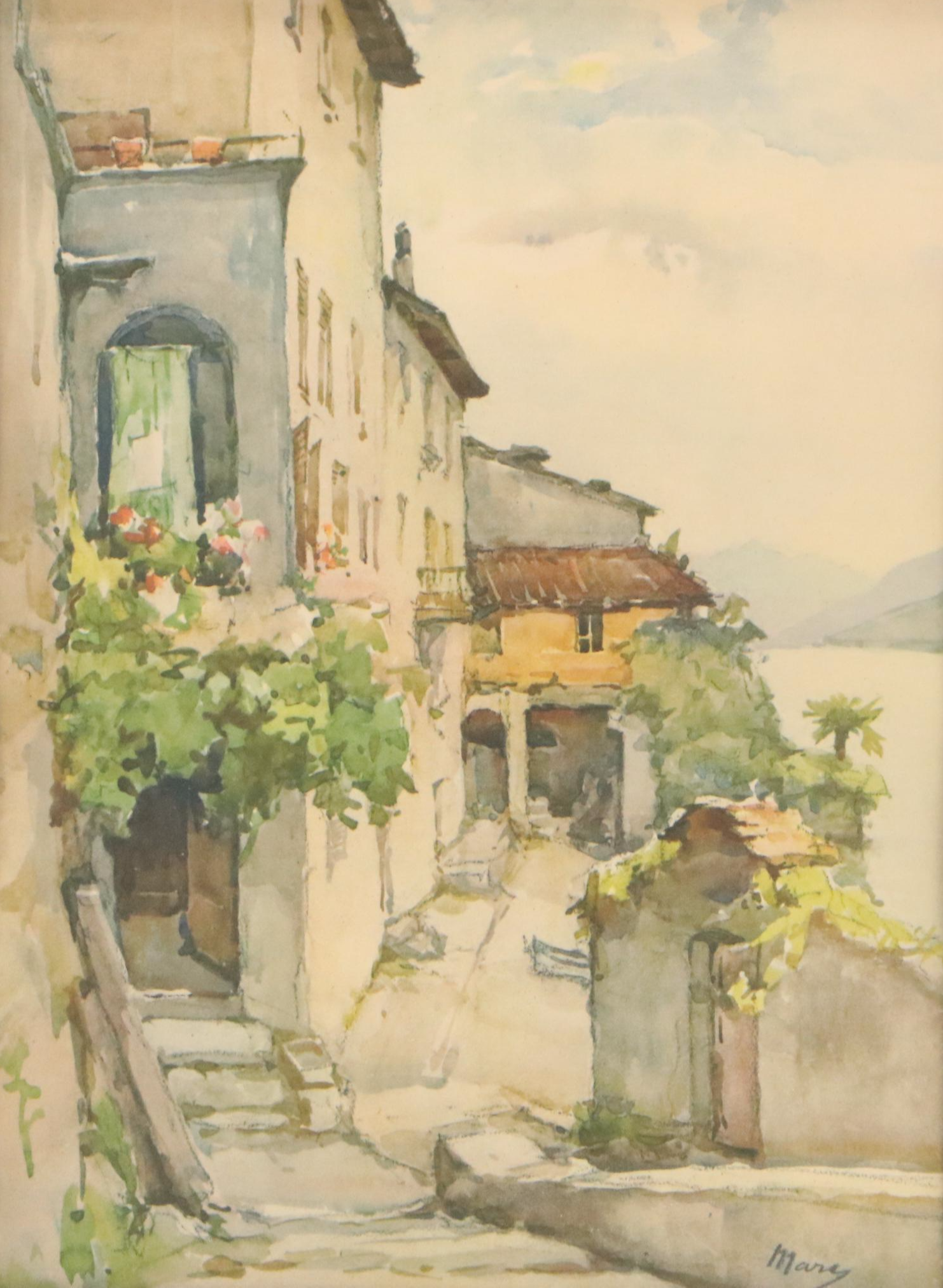 Lithographic Prints of Château de Vaumarcus, 20th Century