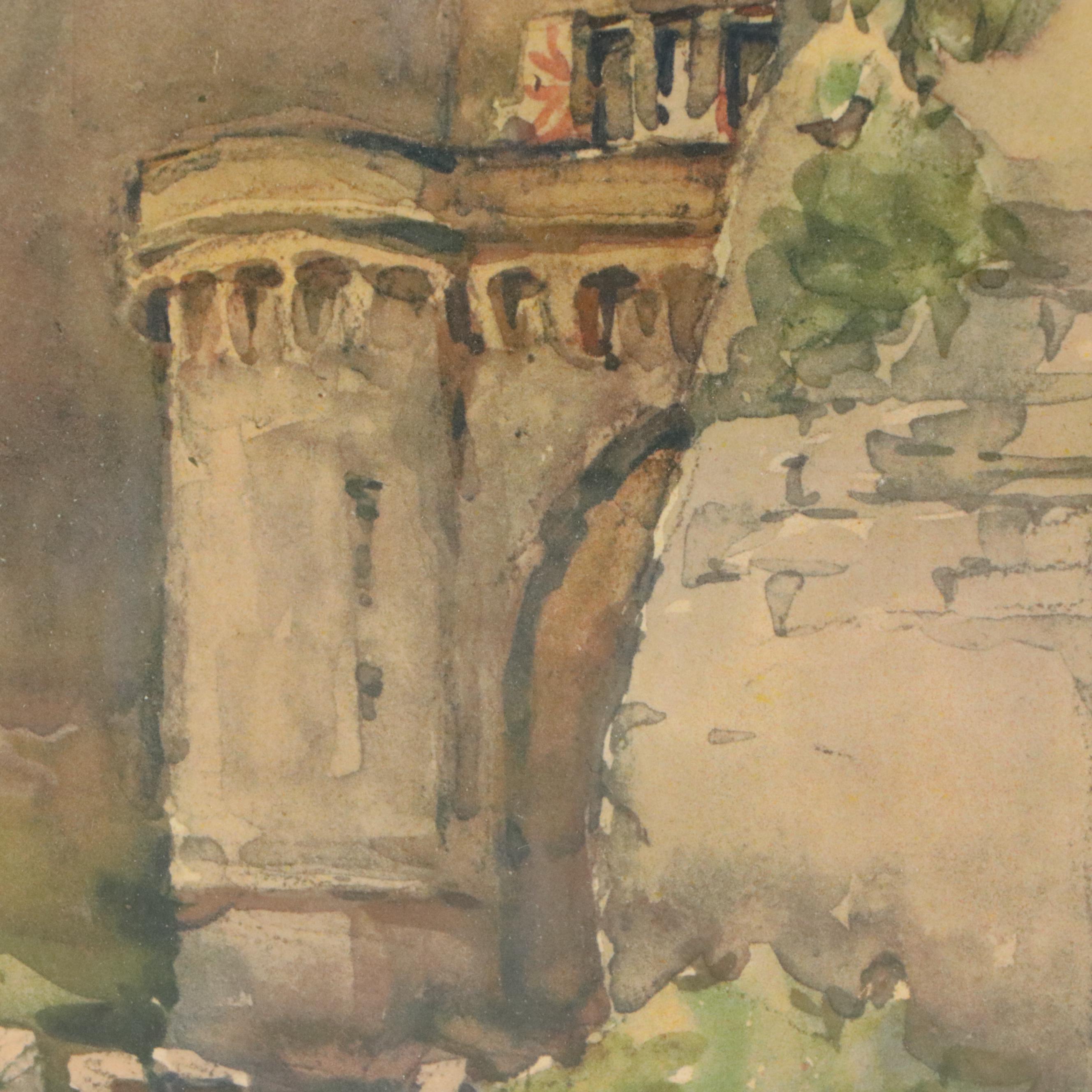 Lithographic Prints of Château de Vaumarcus, 20th Century