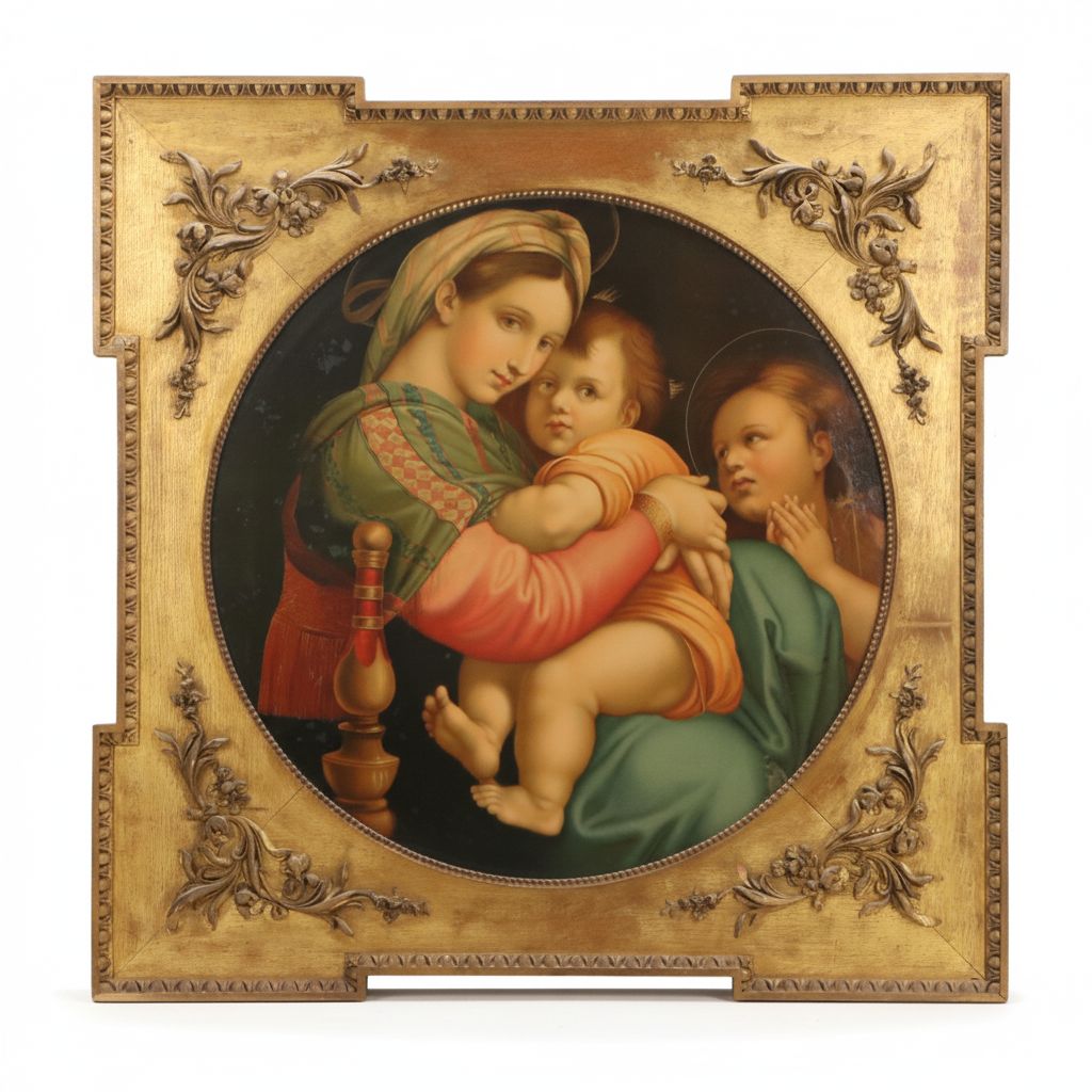 Chromolithograph After Raphael "Madonna della Seggiola," Circa Late 19th