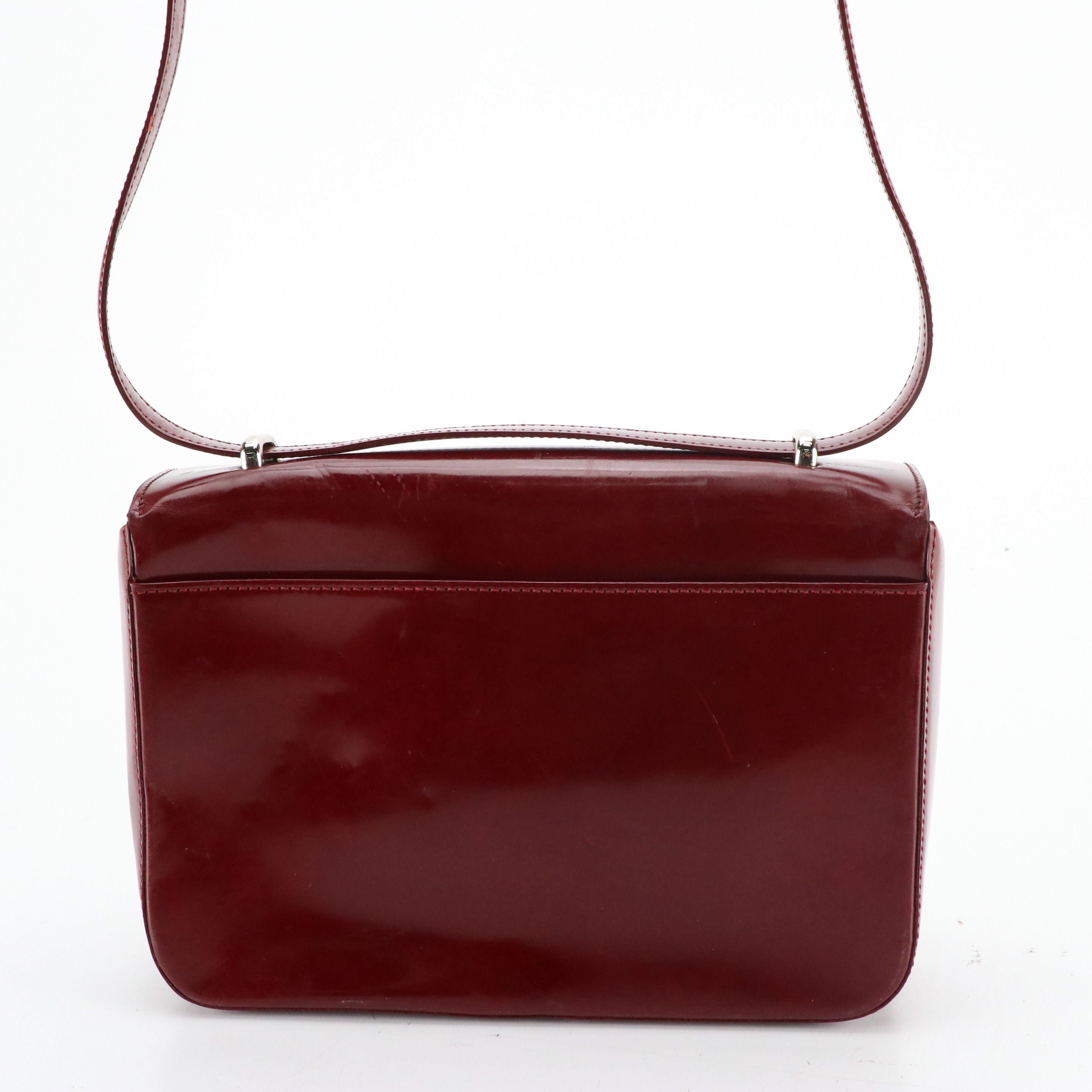 Cartier Panthère Front-Flap Crossbody Bag in Burgundy Patent Leather