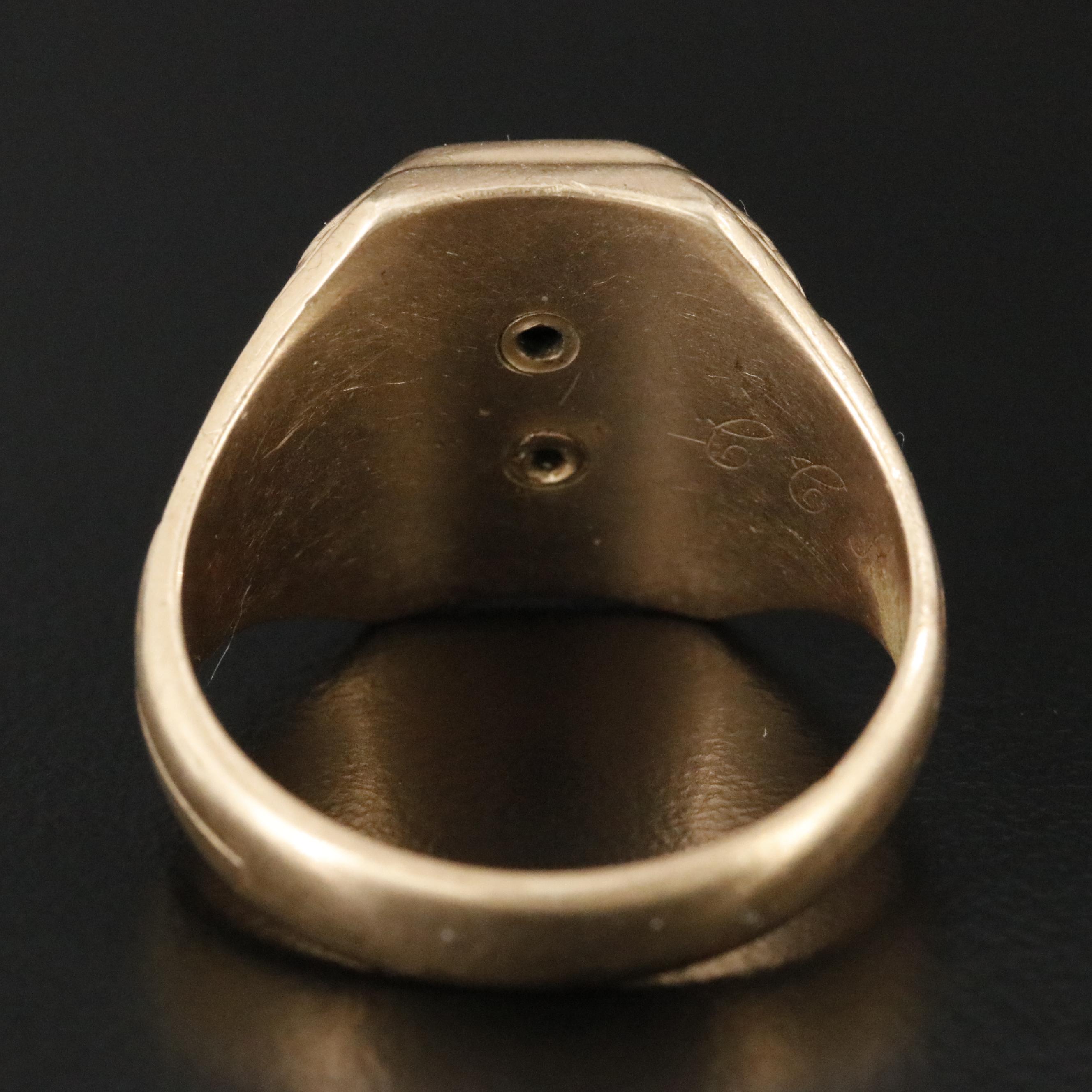 Vintage 10K Black Onyx Class Ring