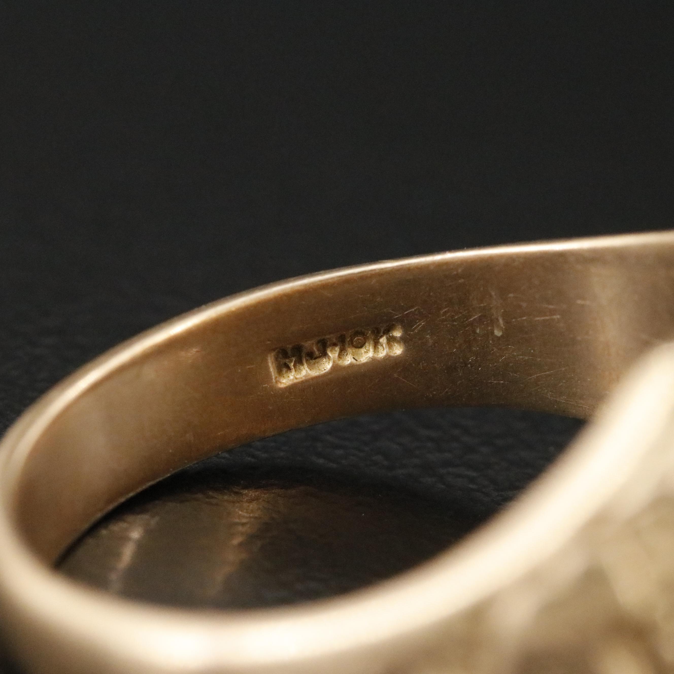 Vintage 10K Black Onyx Class Ring