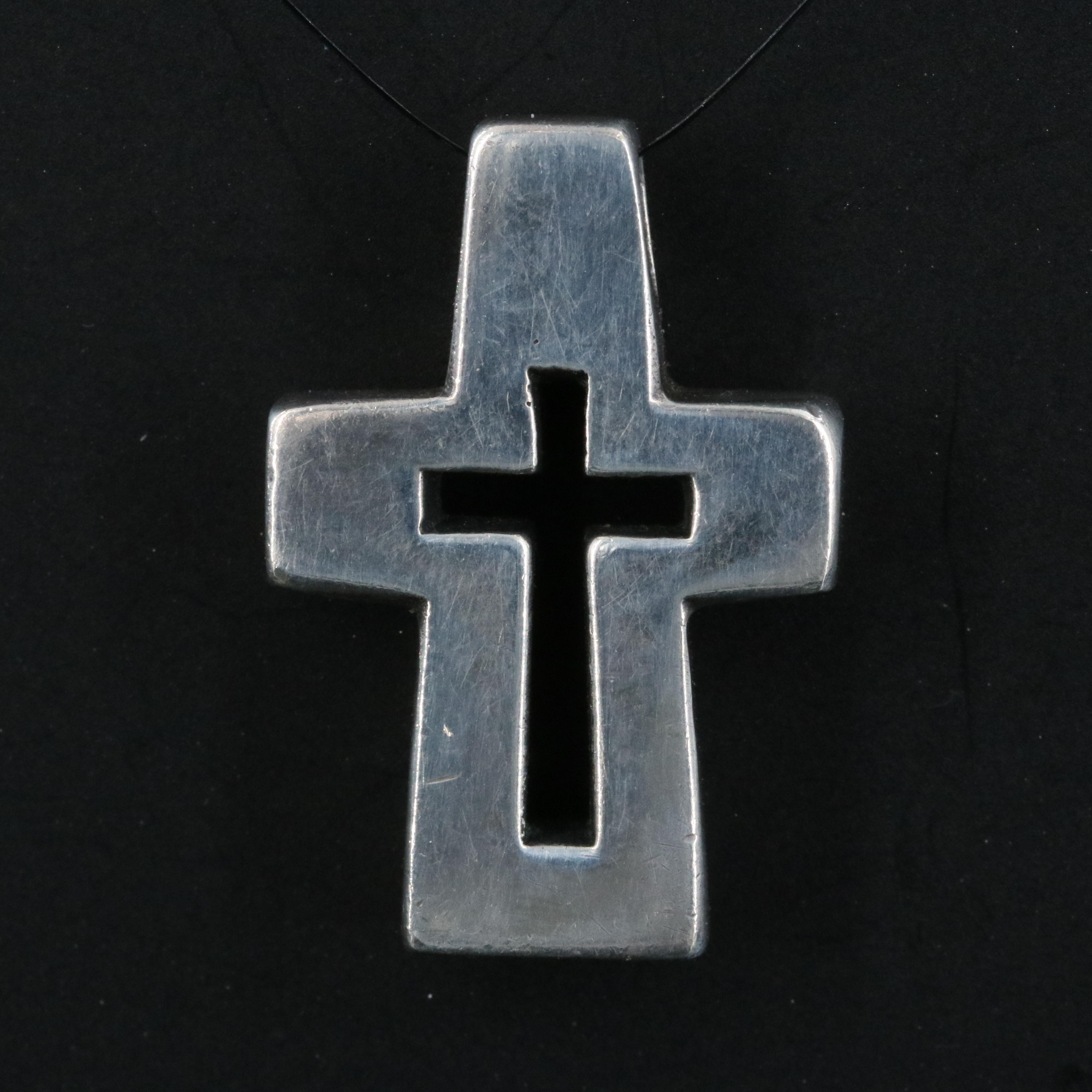 James Avery Sterling Cross Slide Pendant