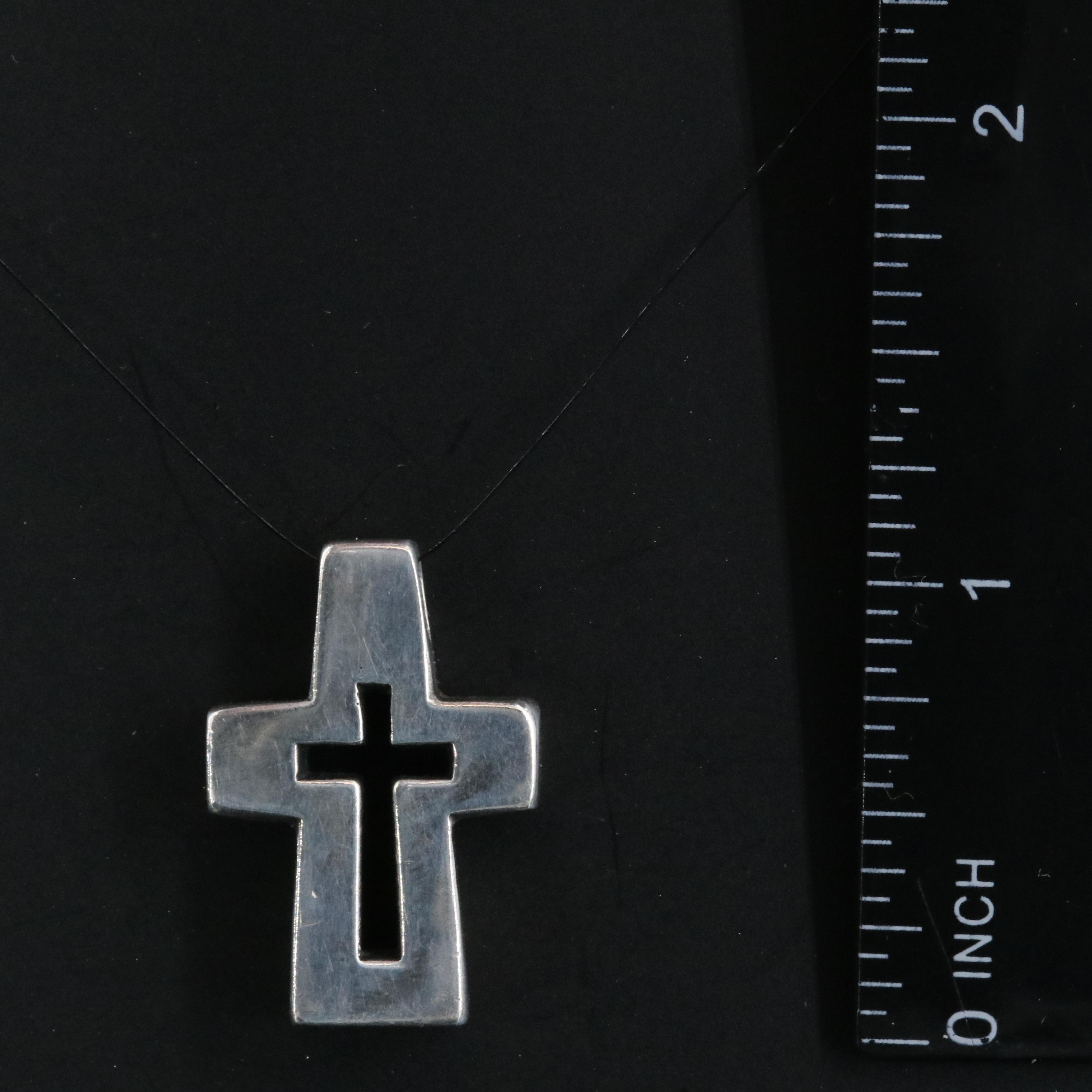 James Avery Sterling Cross Slide Pendant