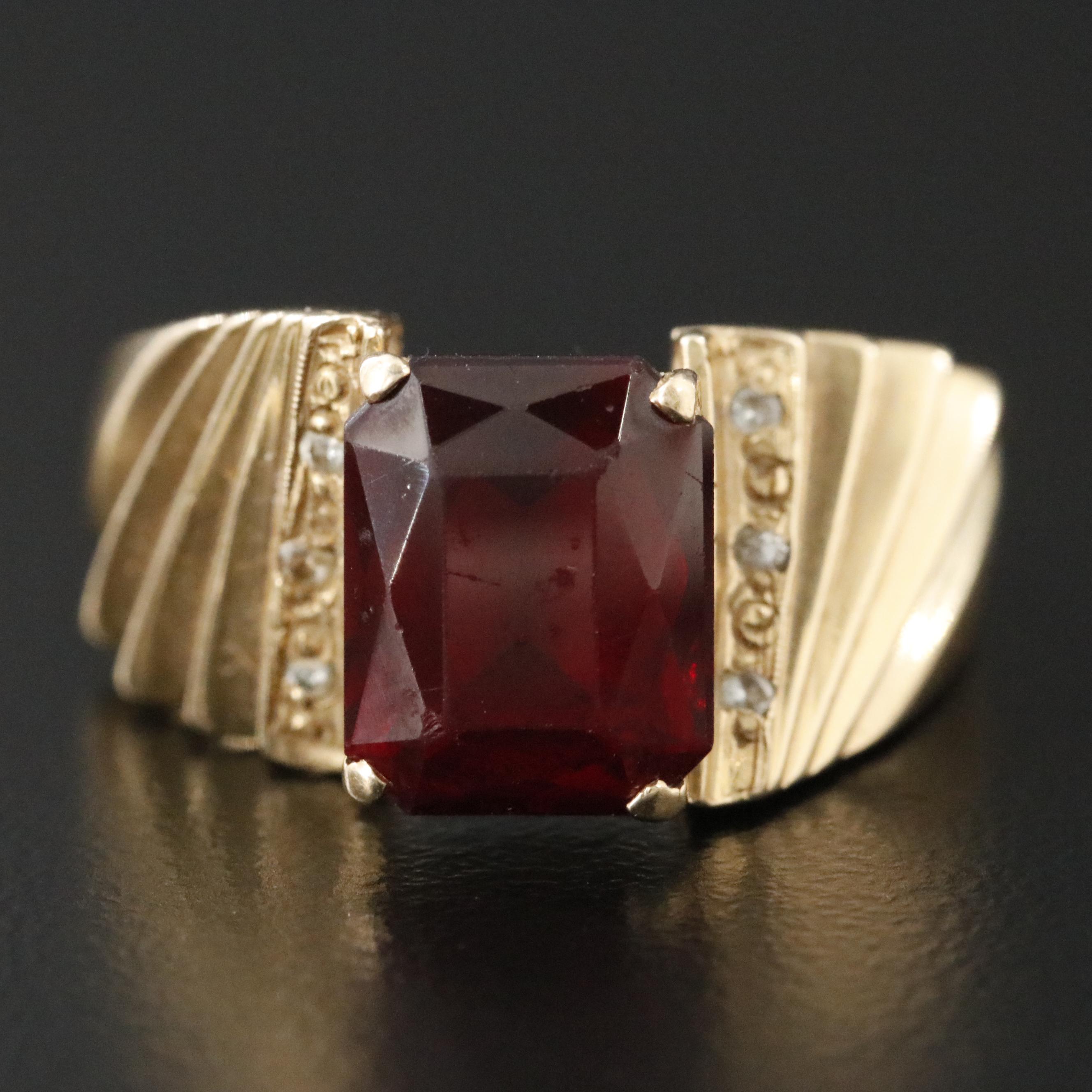14K Ruby and Diamond Ring