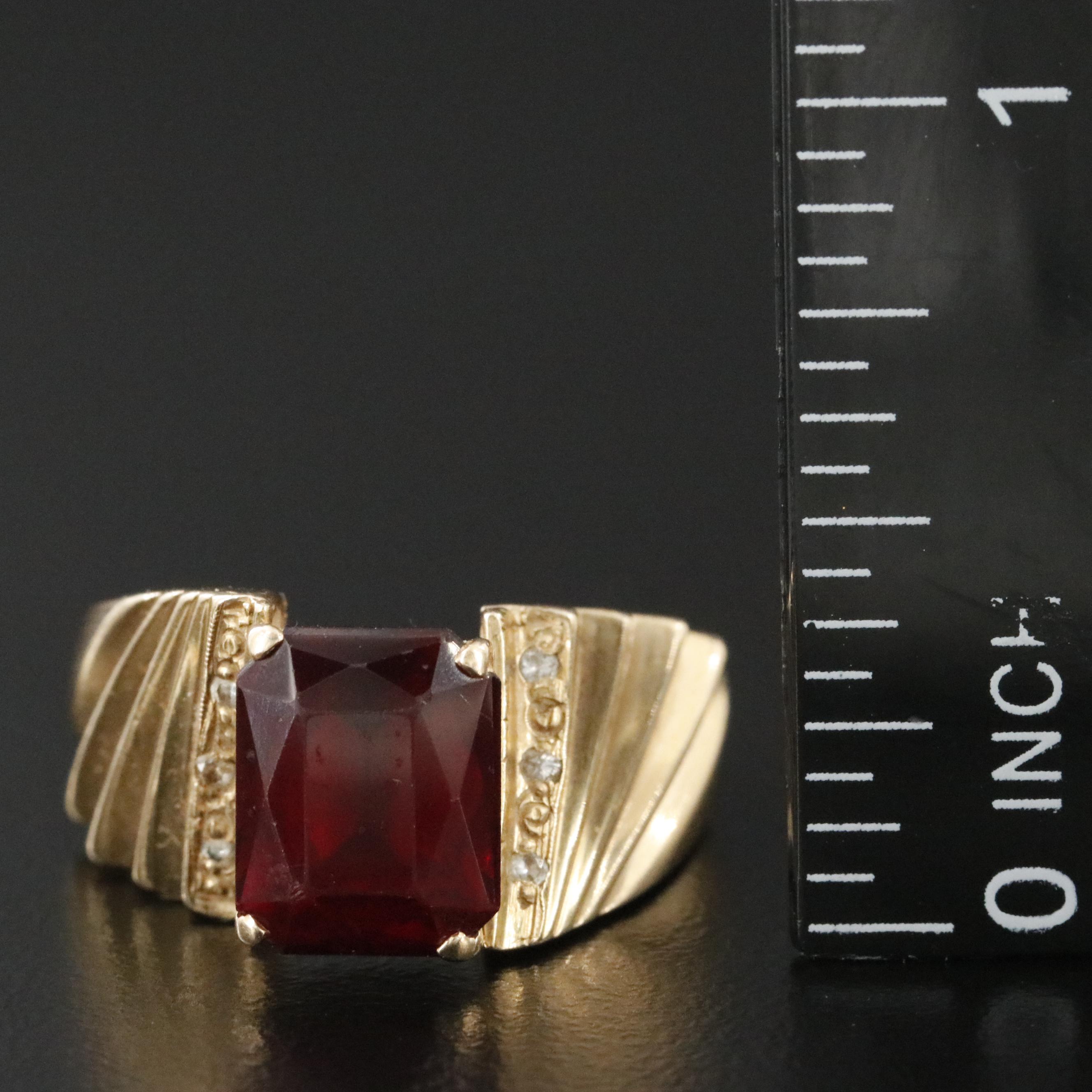 14K Ruby and Diamond Ring