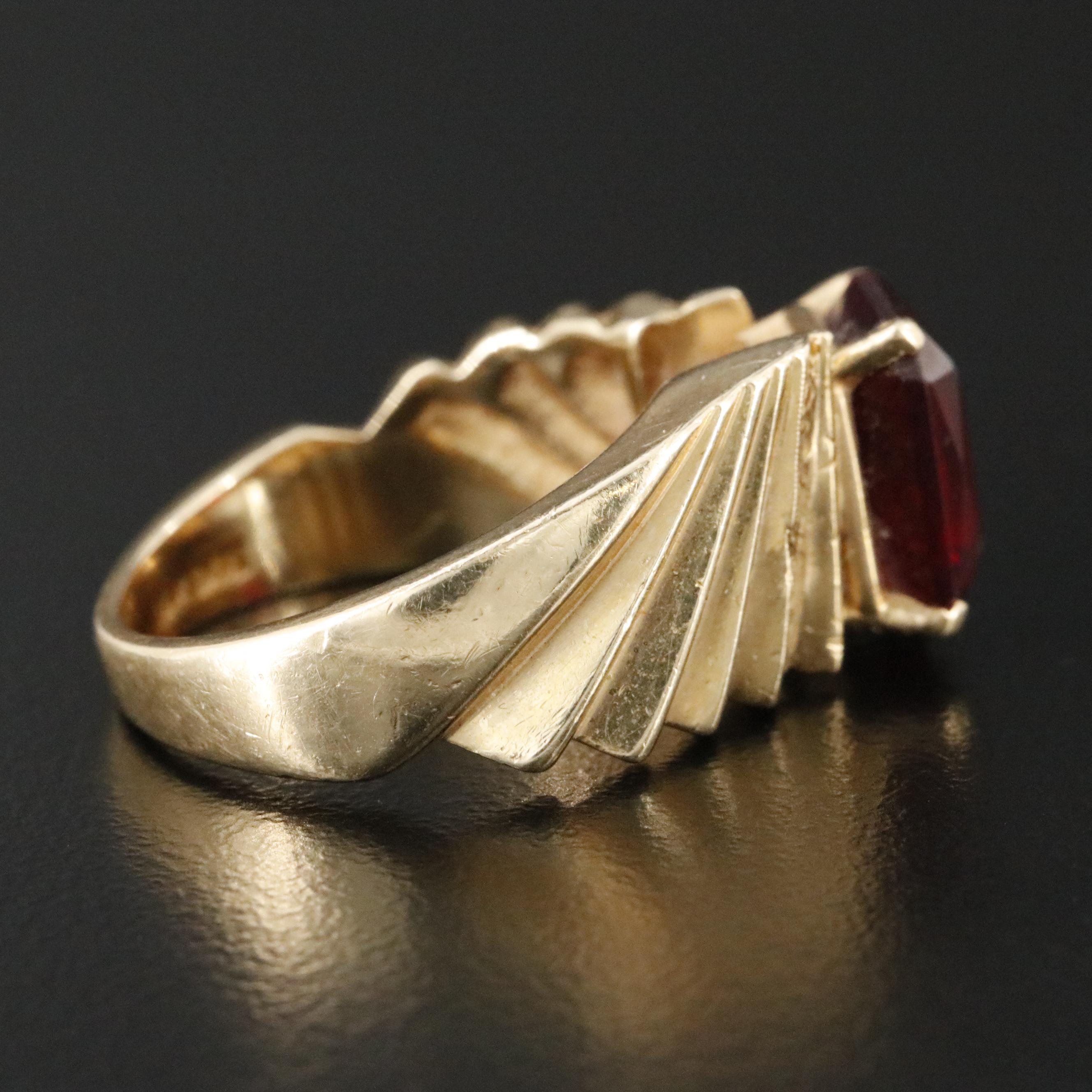 14K Ruby and Diamond Ring