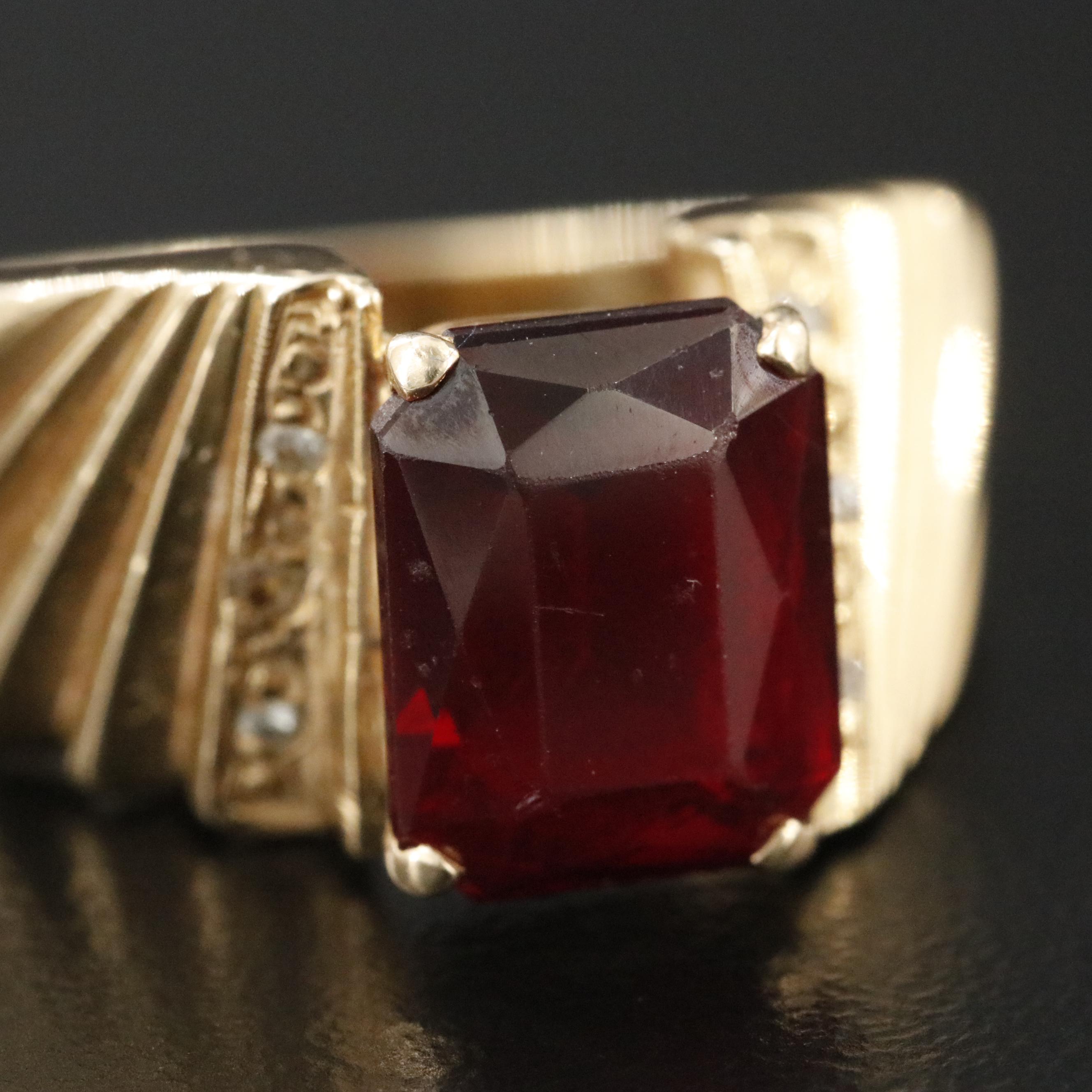 14K Ruby and Diamond Ring