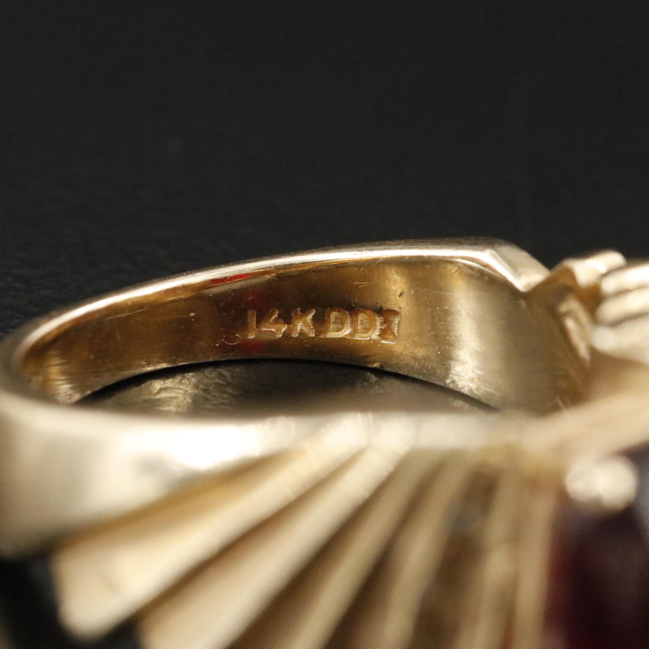 14K Ruby and Diamond Ring