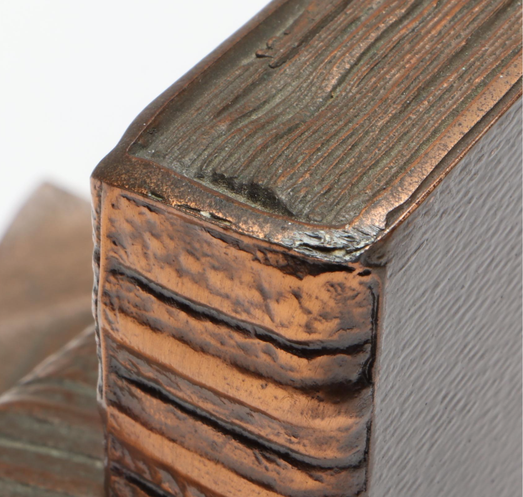 Philadelphia Mfg. Co. Copper Plated Cast Metal Bookends