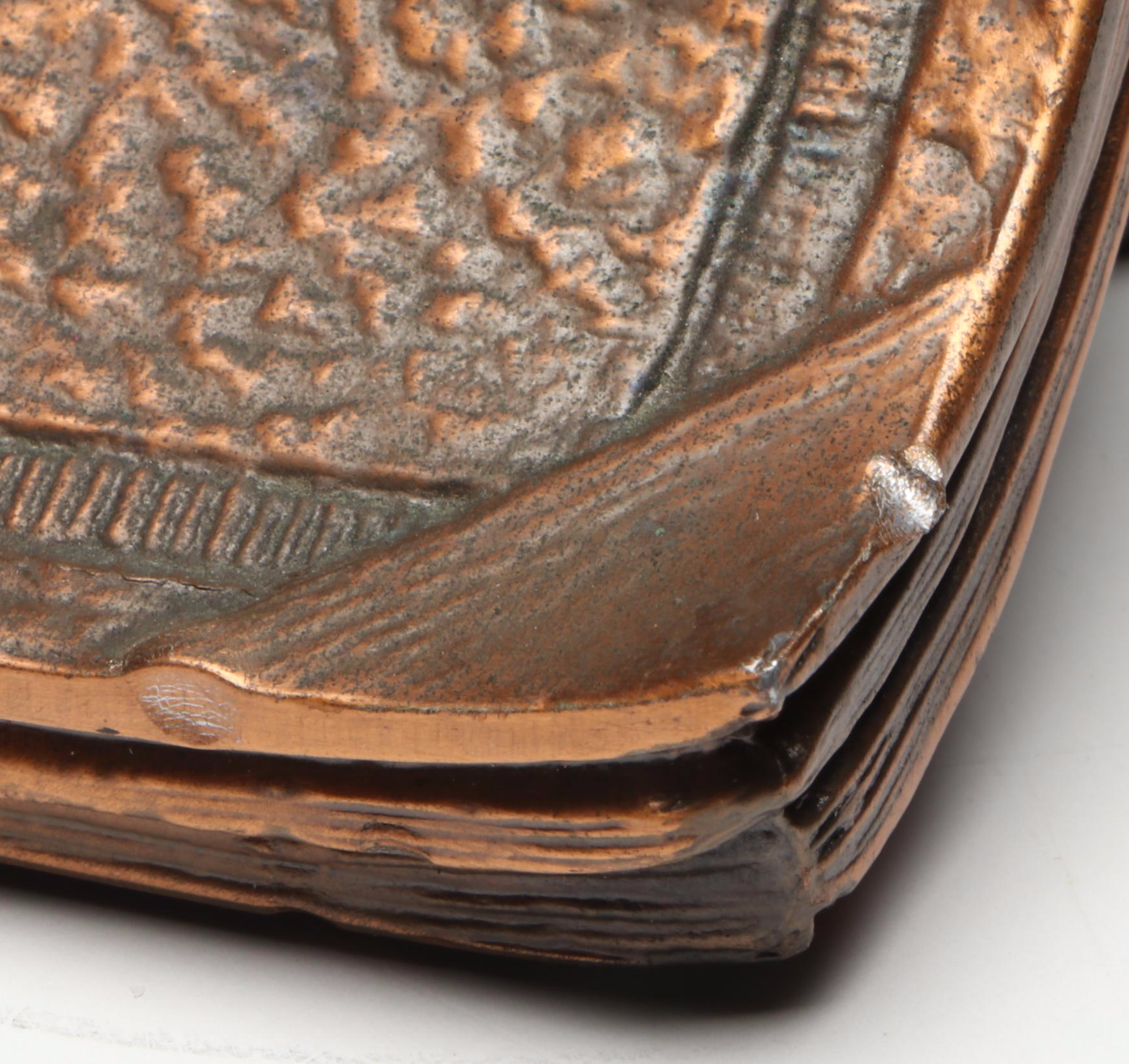 Philadelphia Mfg. Co. Copper Plated Cast Metal Bookends