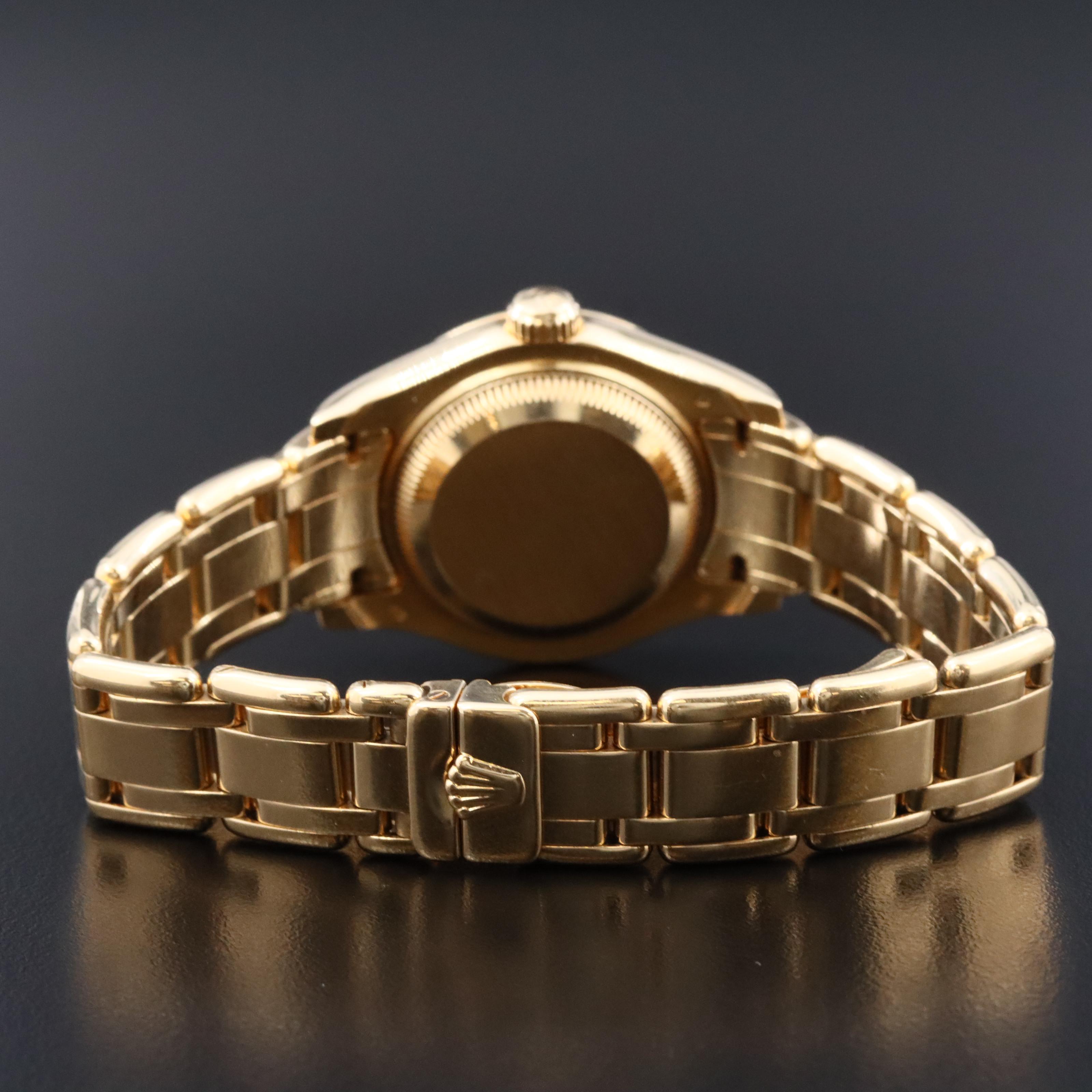 1995 Rolex Datejust Pearlmaster 18K Factory Diamond Watch