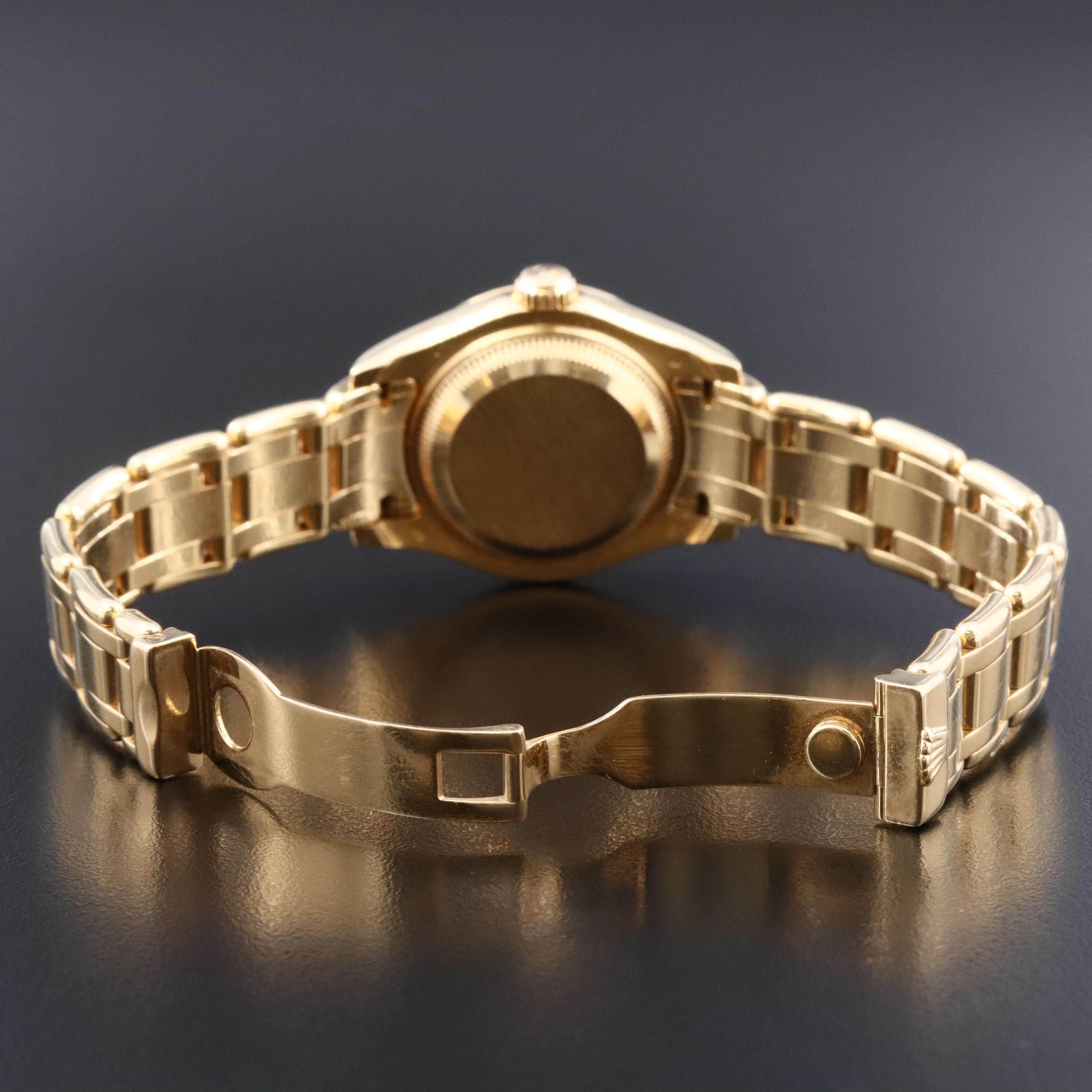 1995 Rolex Datejust Pearlmaster 18K Factory Diamond Watch