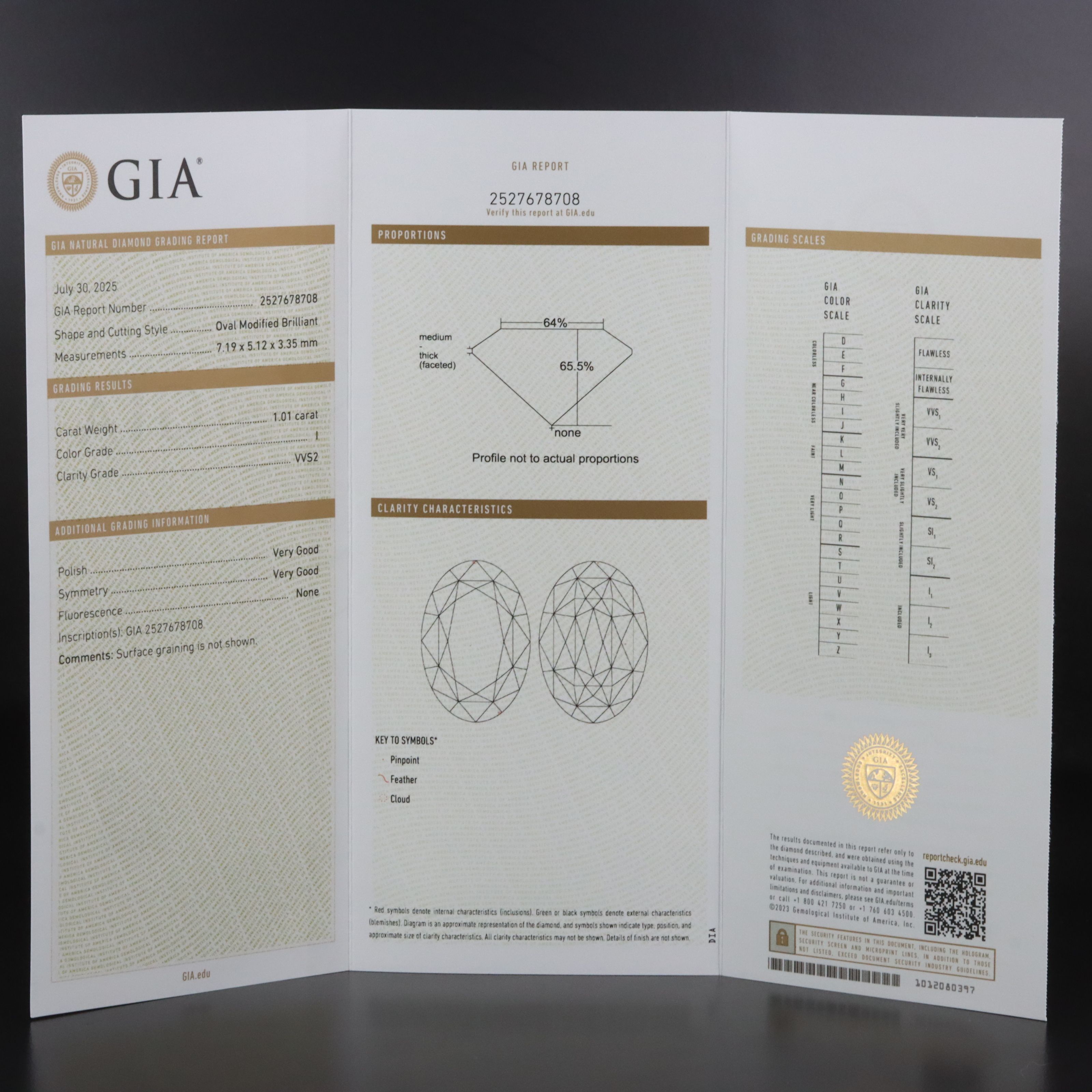 18K 1.01 CT Diamond Solitaire Ring with GIA Report