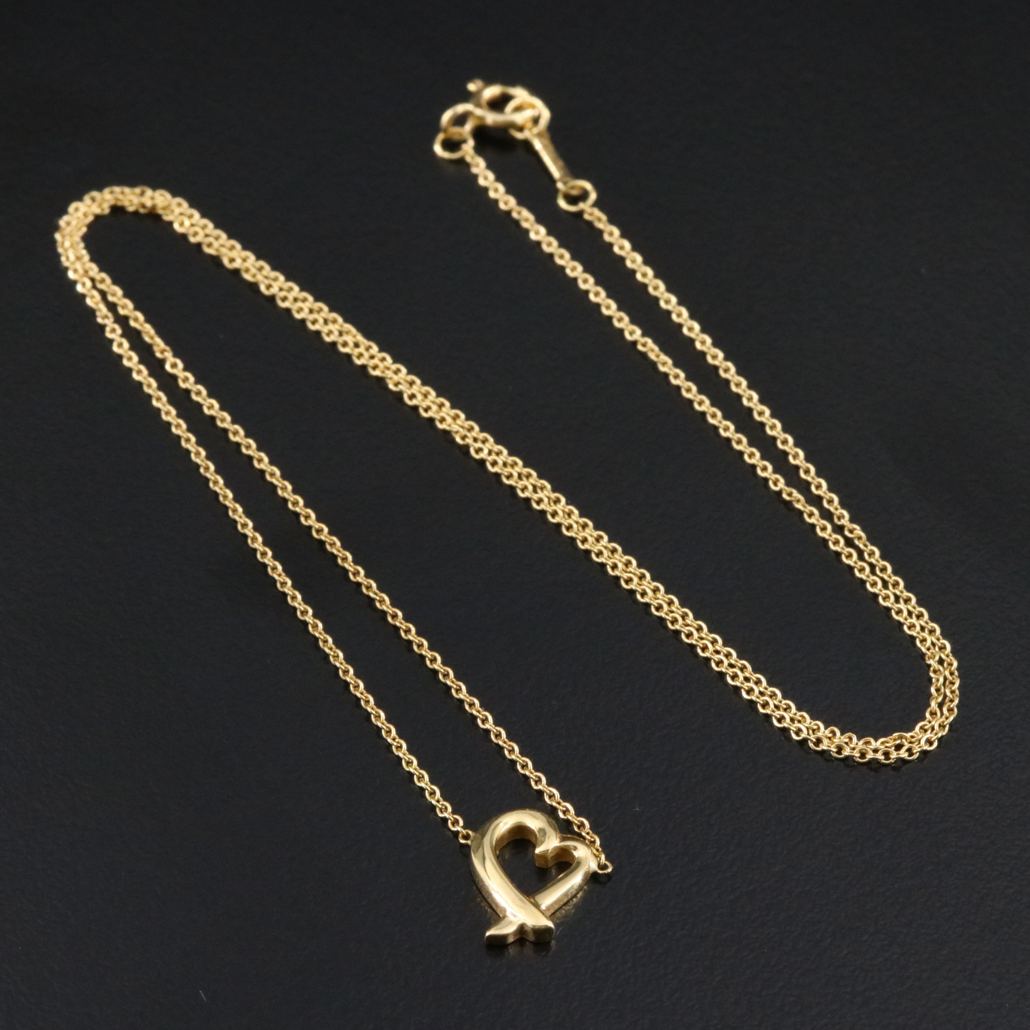 Paloma Picasso for Tiffany & Co. Loving Heart 18K Necklace