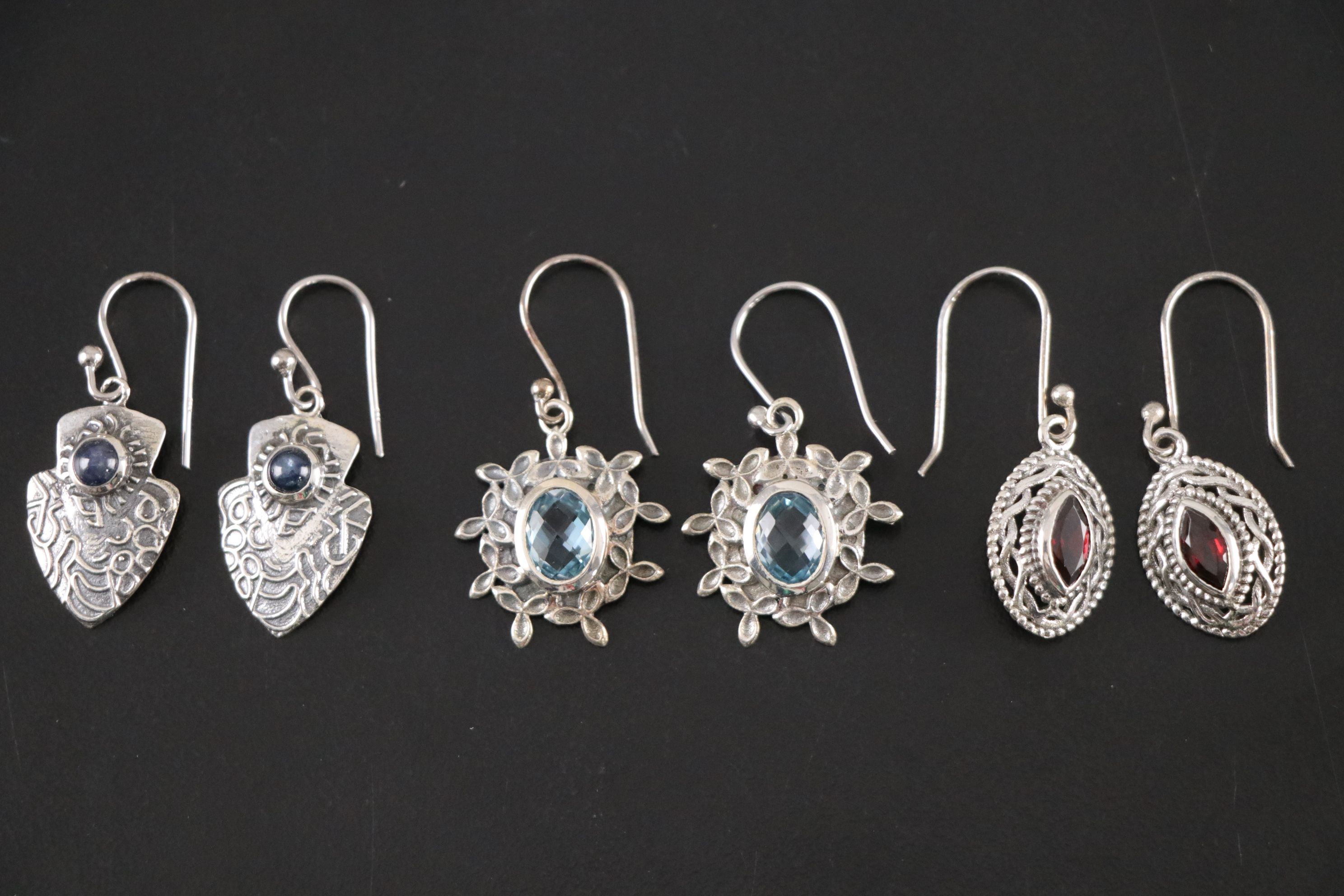 14 Assorted Sterling Silver Rings, Necklaces and Earrings