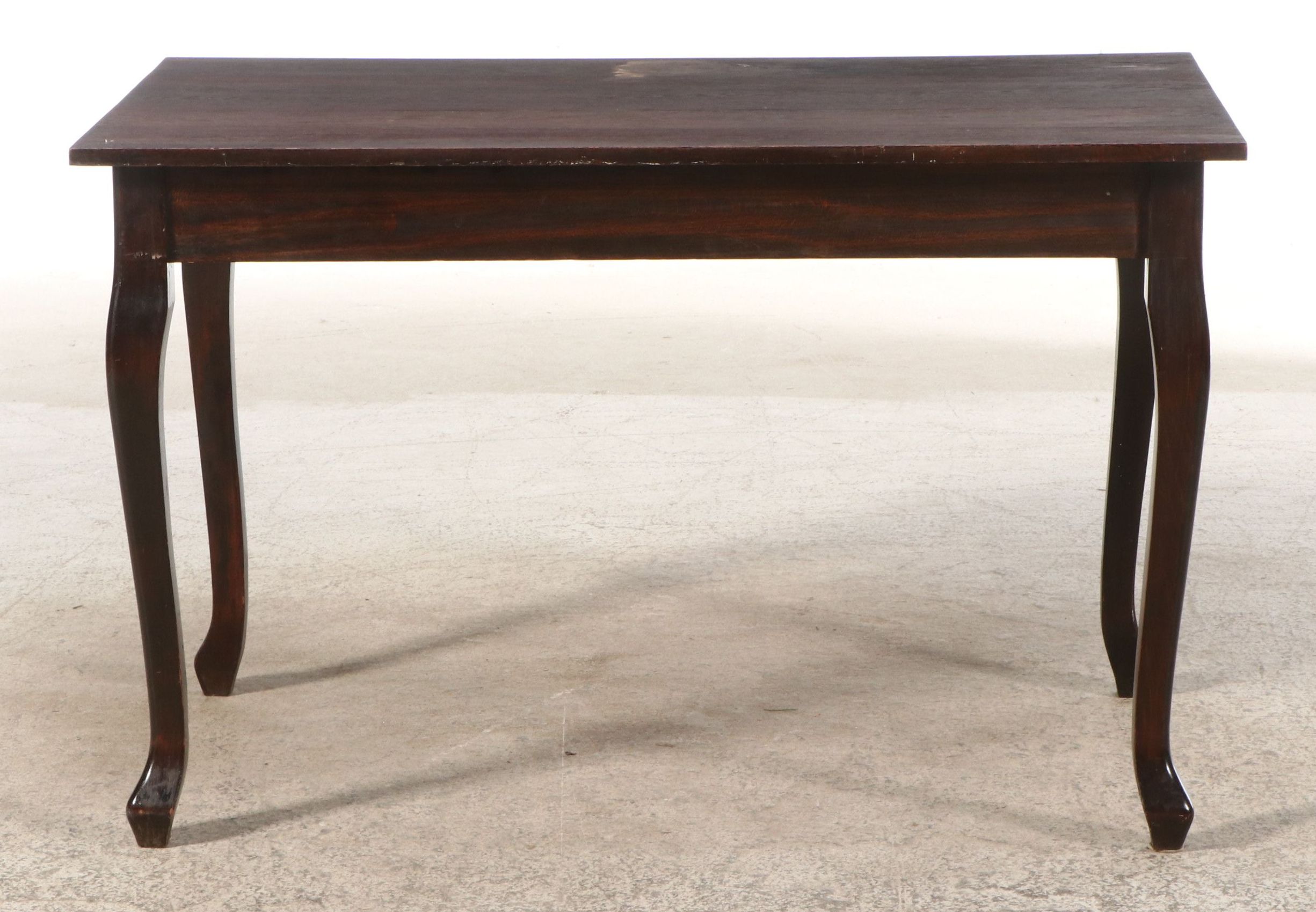 French Style Stained Hardwood Library Table, 20th Century