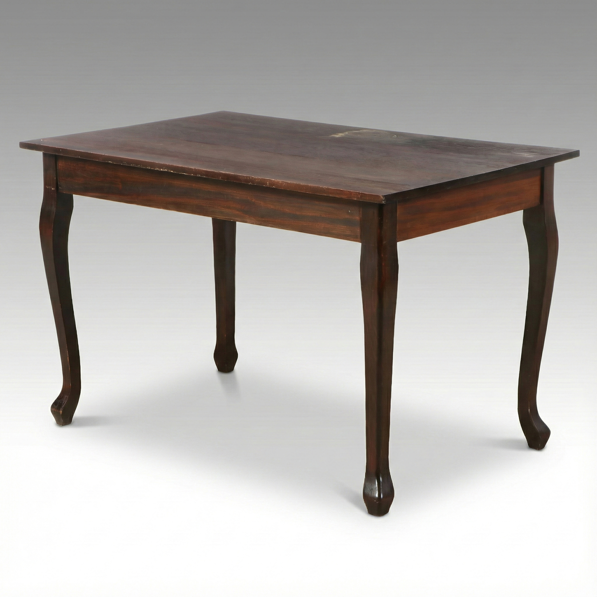 French Style Stained Hardwood Library Table, 20th Century