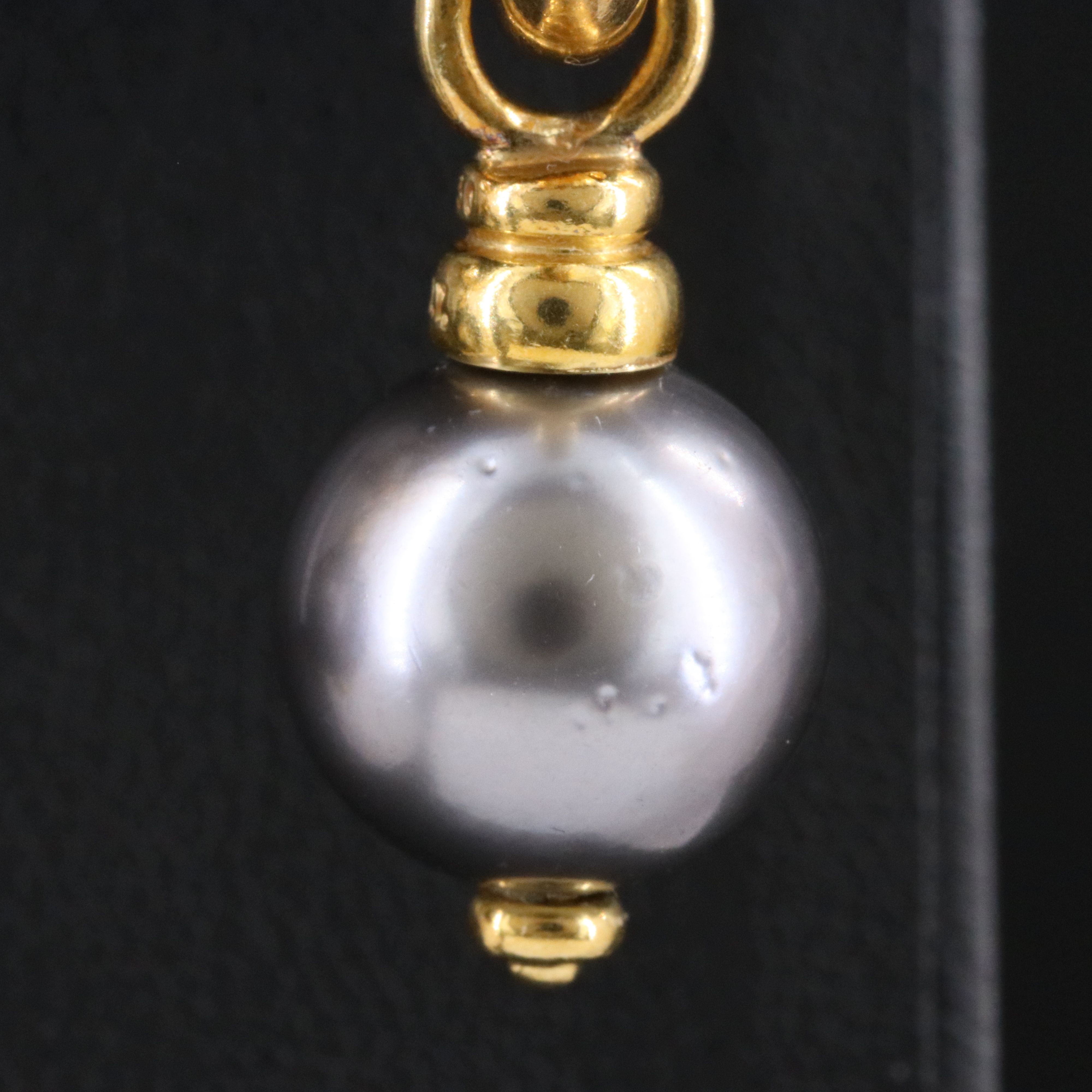 David Yurman 18K Pearl Enhancers with Hoop Earrings